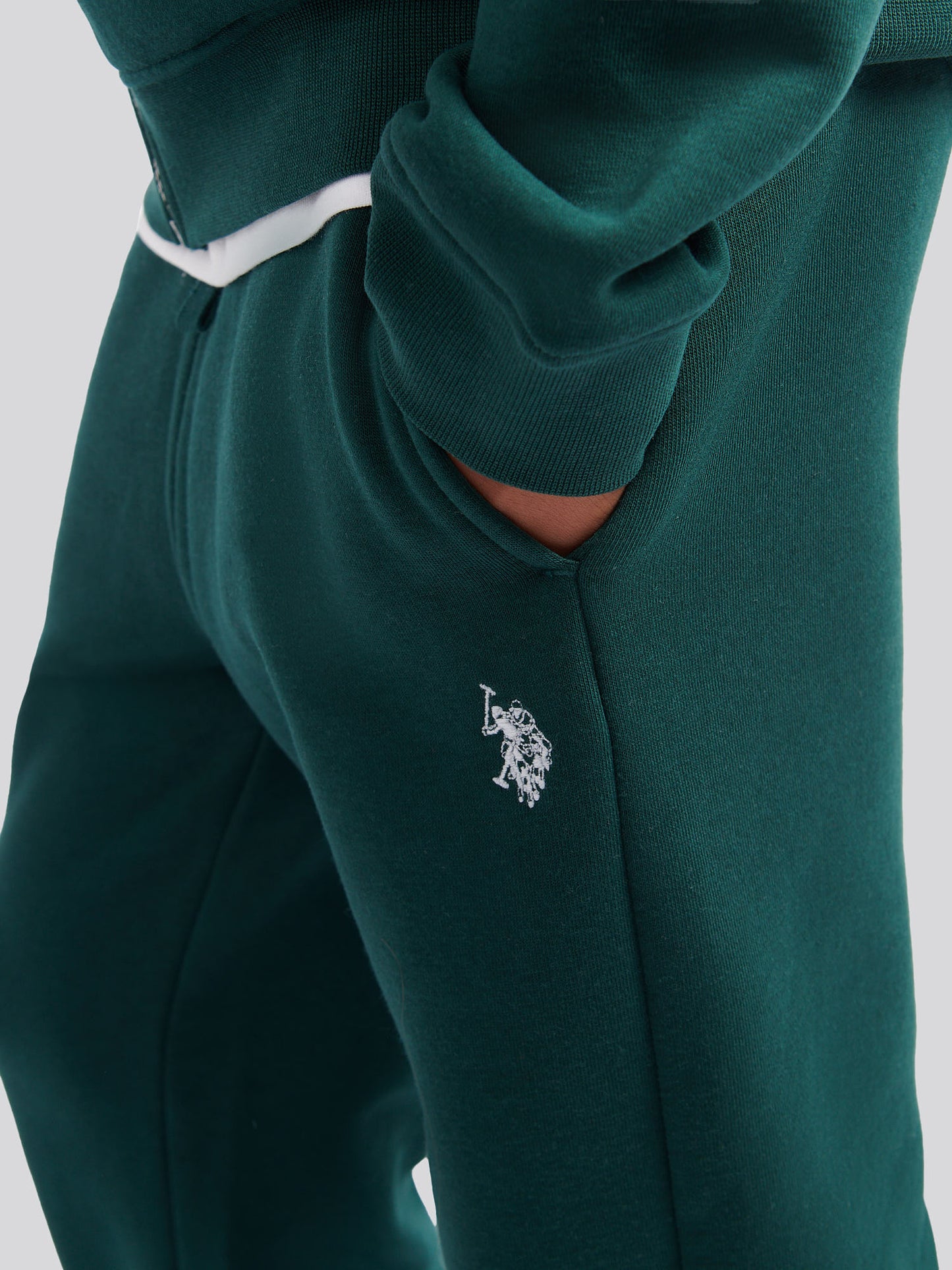 Boys Double Horsemen Zip Hoodie & Jogger Set in Ponderosa Pine