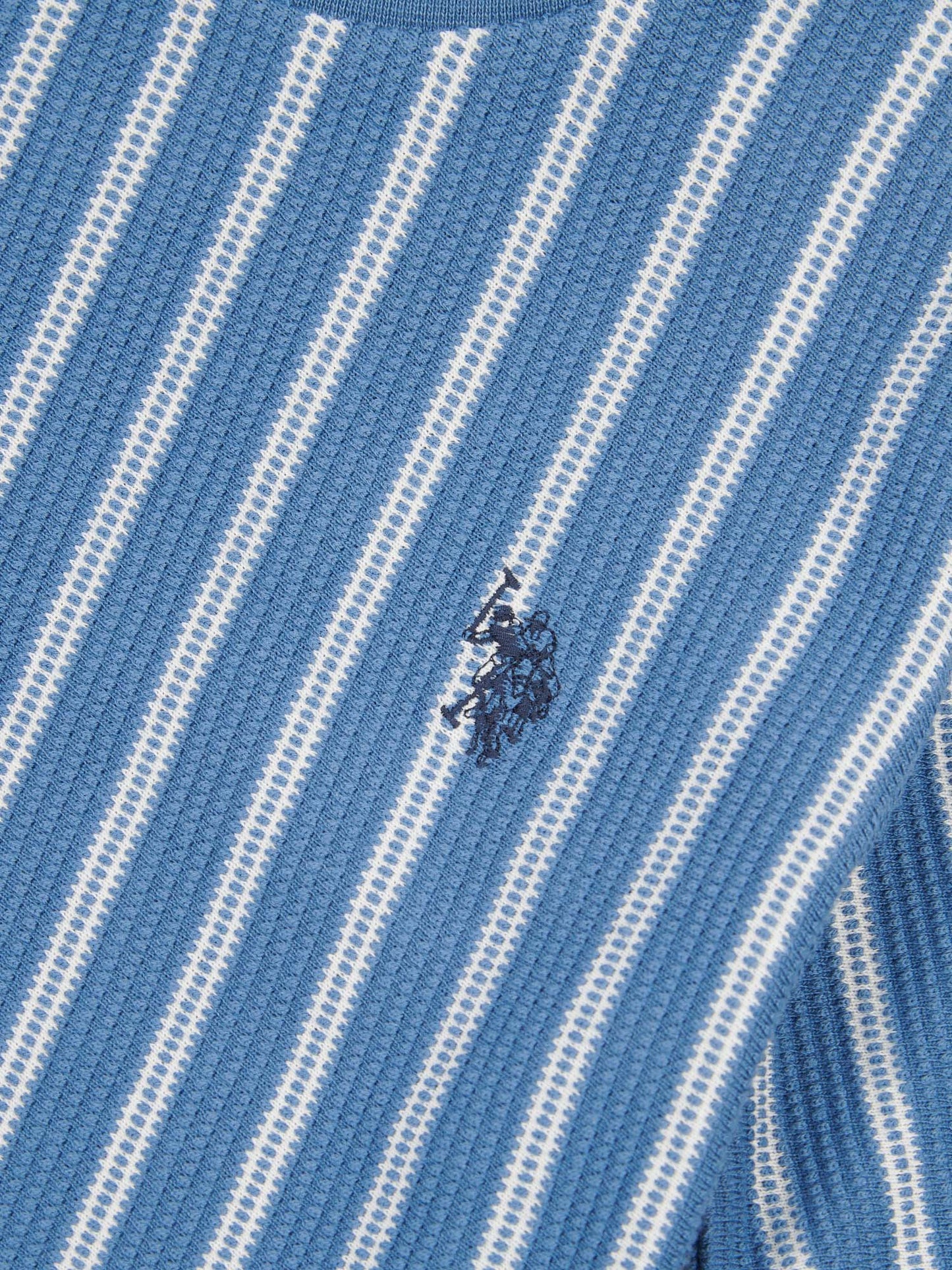 Boys Vertical Texture T-Shirt in Blue Horizon