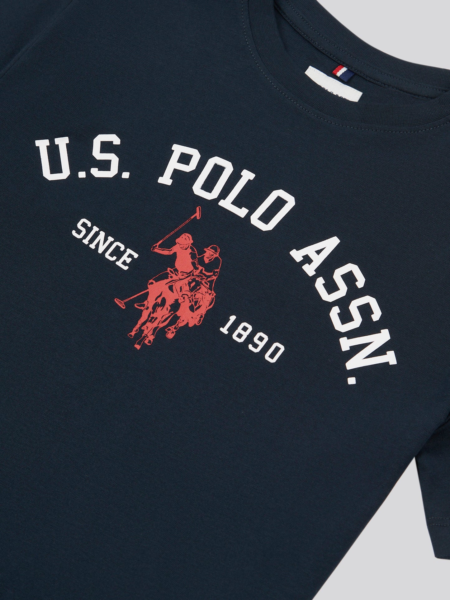 Boys Signature Arch Print T-Shirt in Dark Sapphire Navy