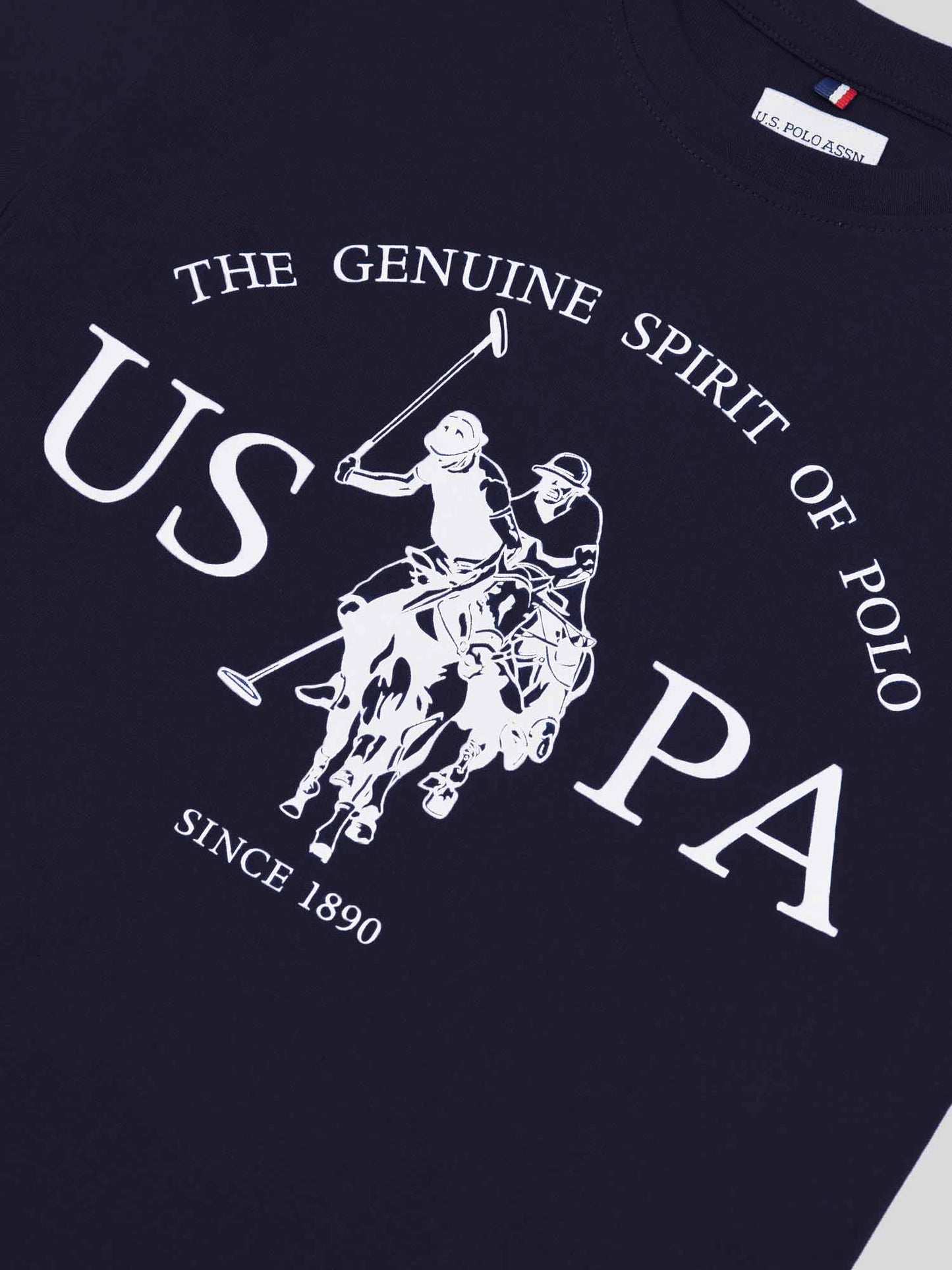 Boys USPA Print Graphic T-Shirt in Dark Sapphire Navy