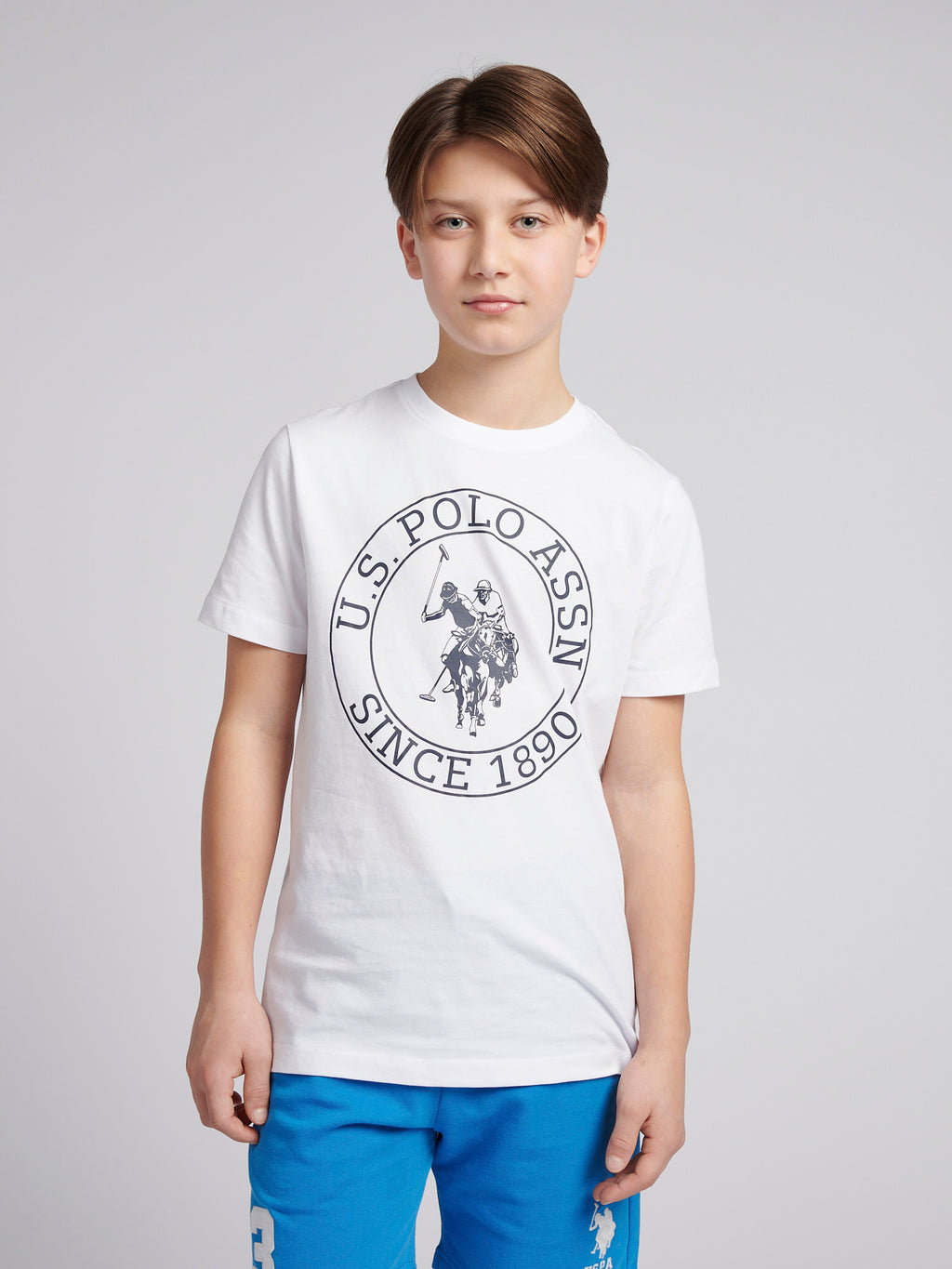 Mens Minimal Circle Print T-Shirt Sea Spray