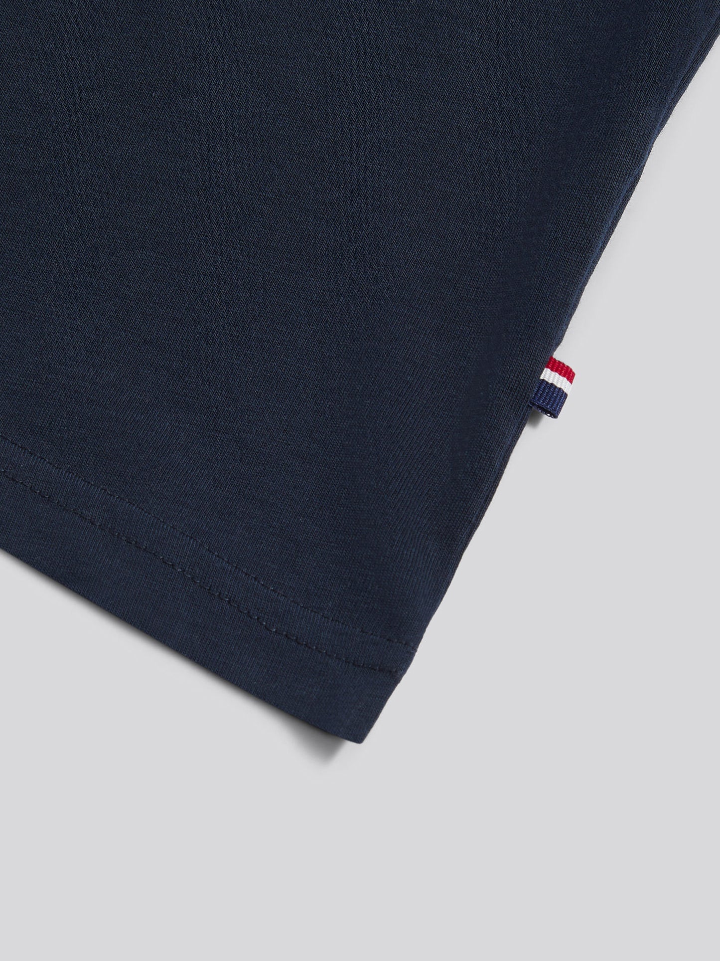 Boys Texture Double Horsemen T-Shirt in Dark Sapphire Navy / Haute Red DHM