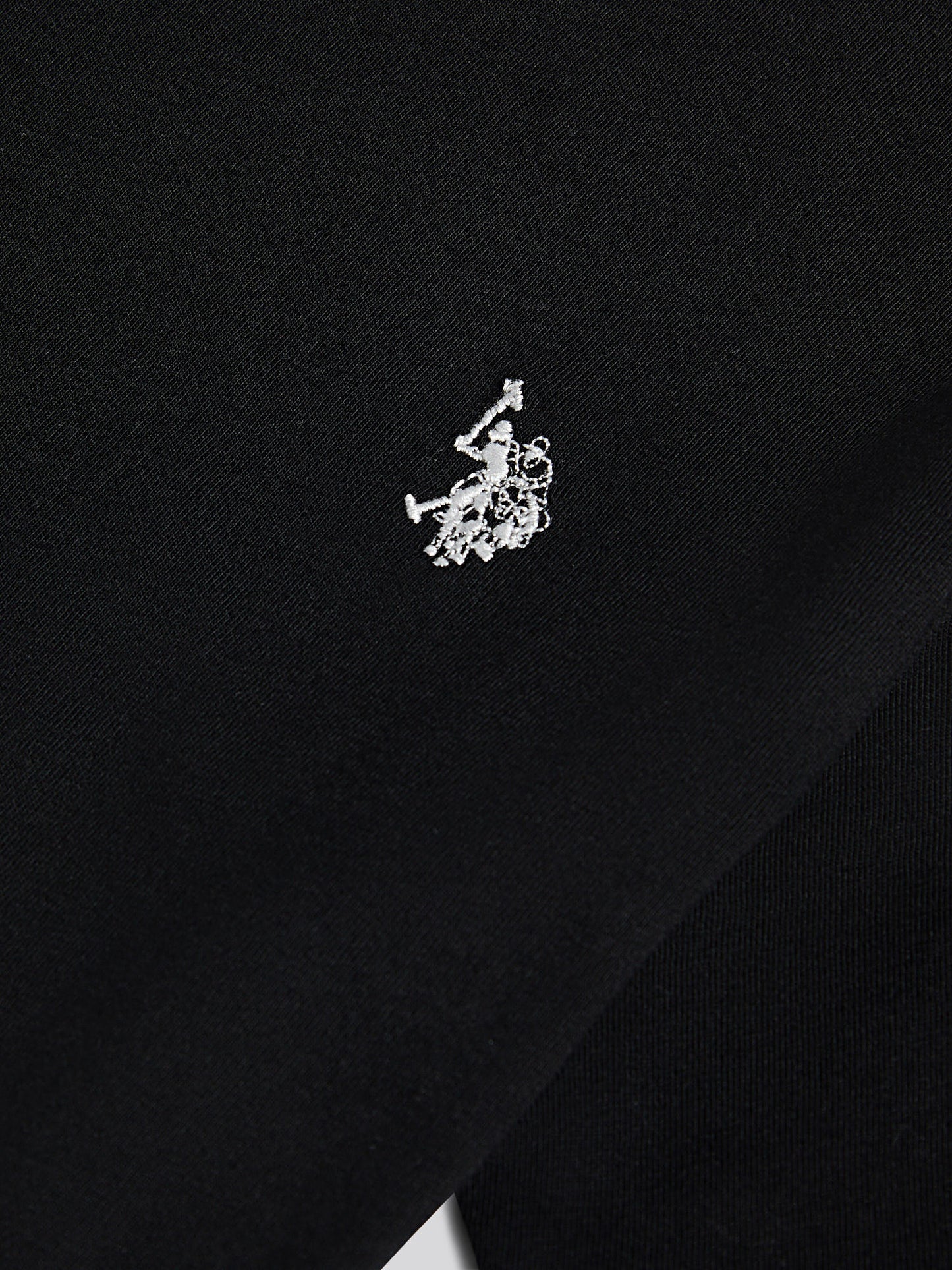 Boys Texture Double Horsemen T-Shirt in Black Bright White DHM