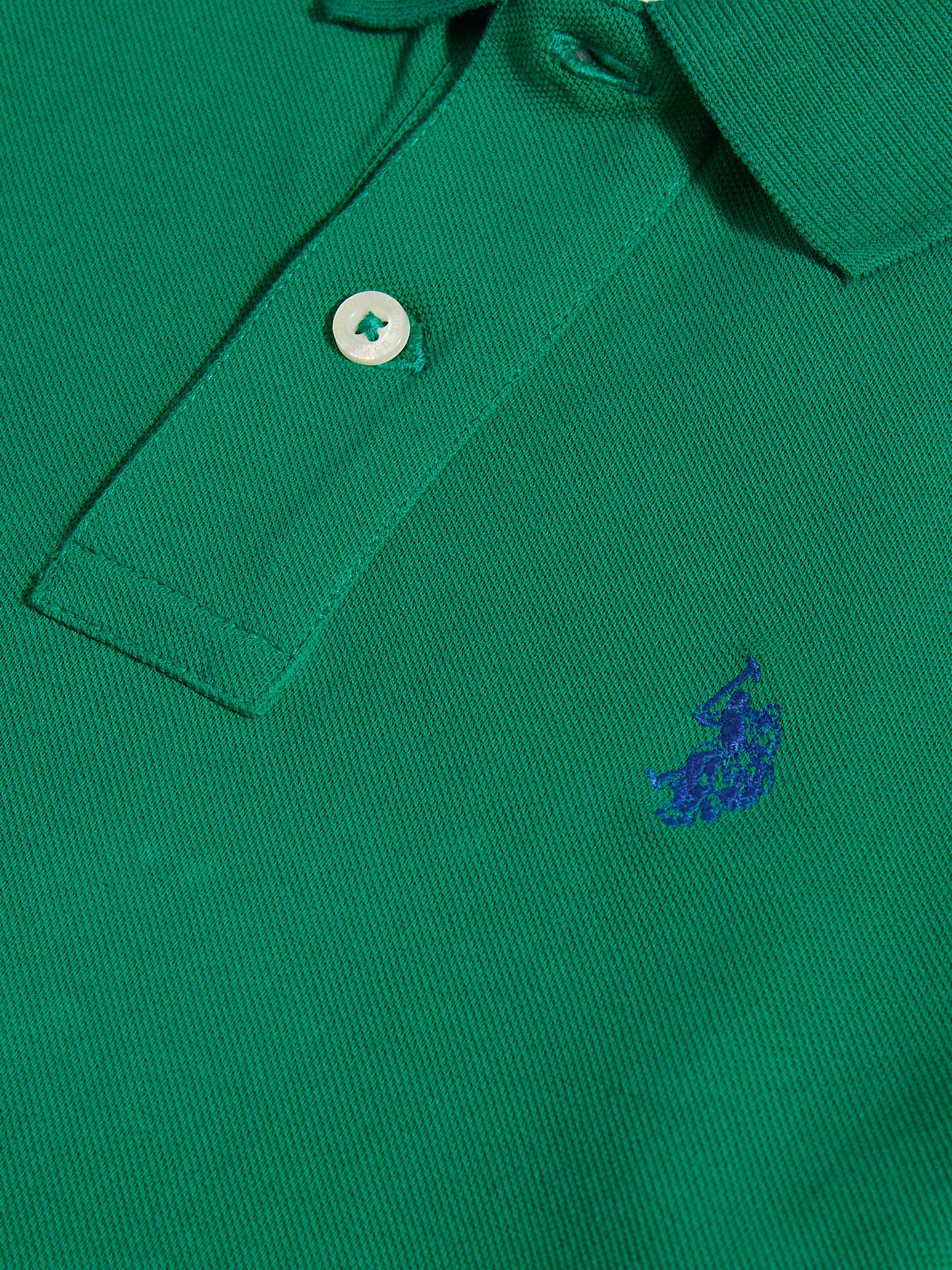 Boys Double Horsemen Polo Shirt in Lush Meadow