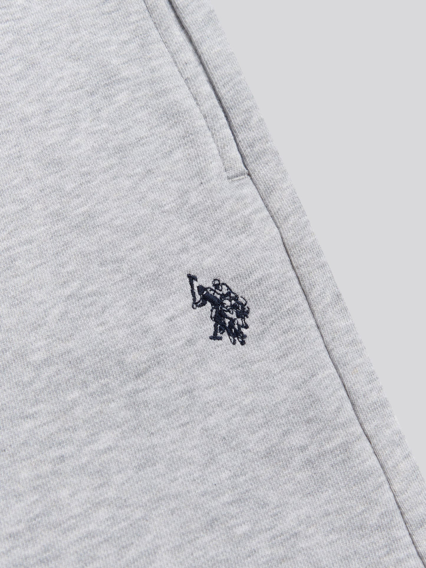 Boys Double Horsemen Sweat Shorts Mid Grey Marl