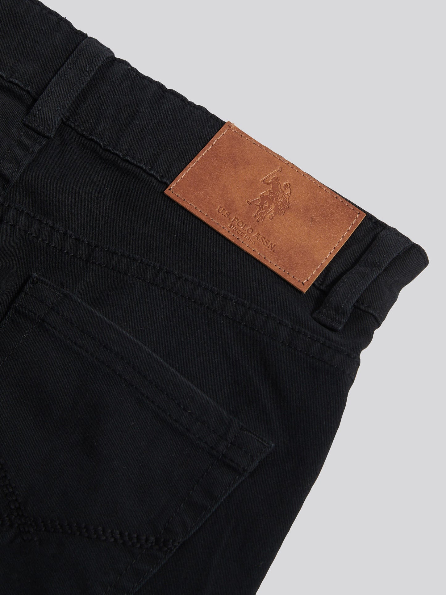 Boys Core 5 Pocket Trouser in Black Bright White DHM