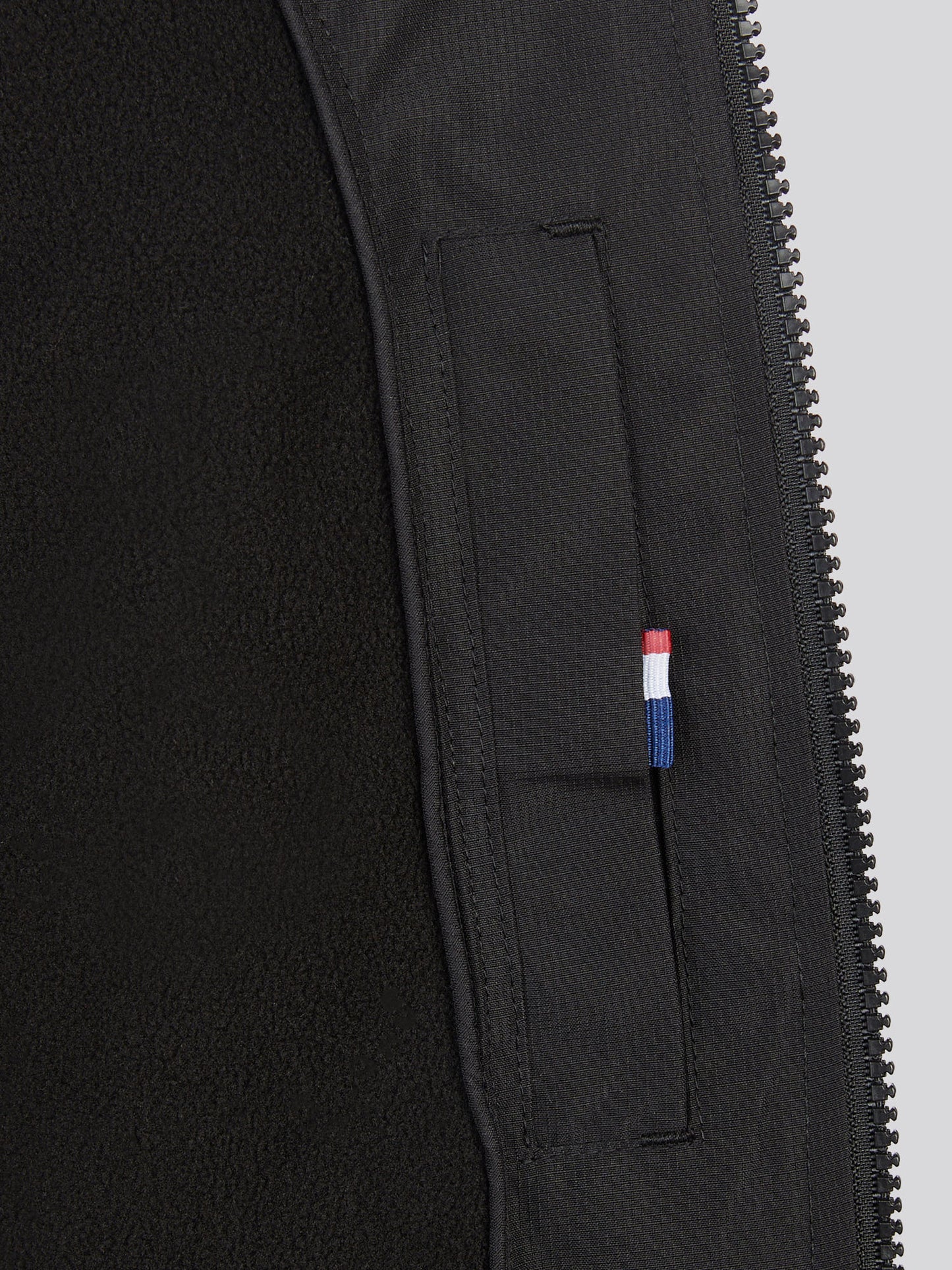 Boys Fleece Lined Windbreaker Jacket Black Bright White DHM