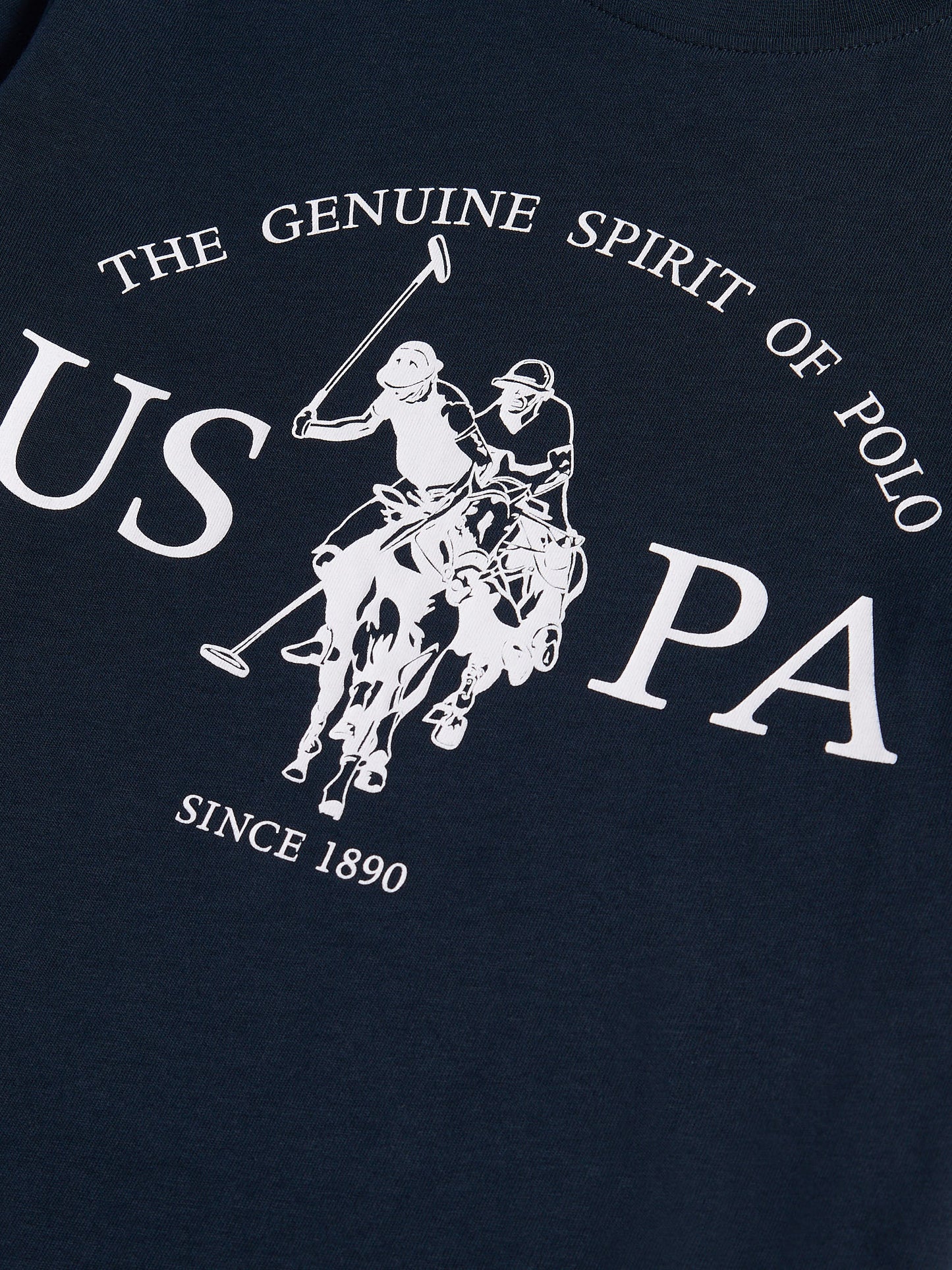 Boys USPA Print Graphic T-Shirt in Dark Sapphire Navy