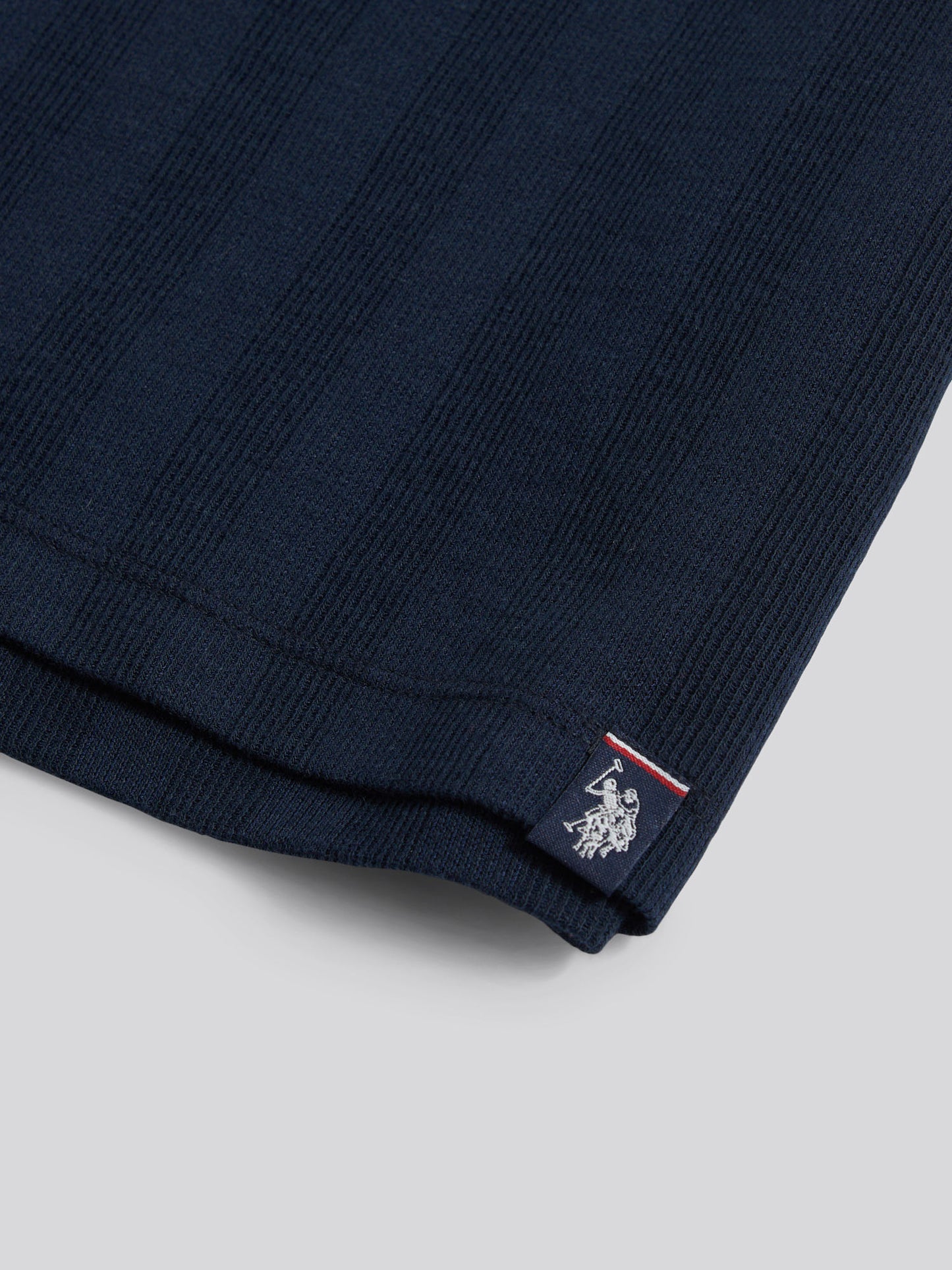 Boys Smart Vertical Texture T-Shirt in Dark Sapphire Navy