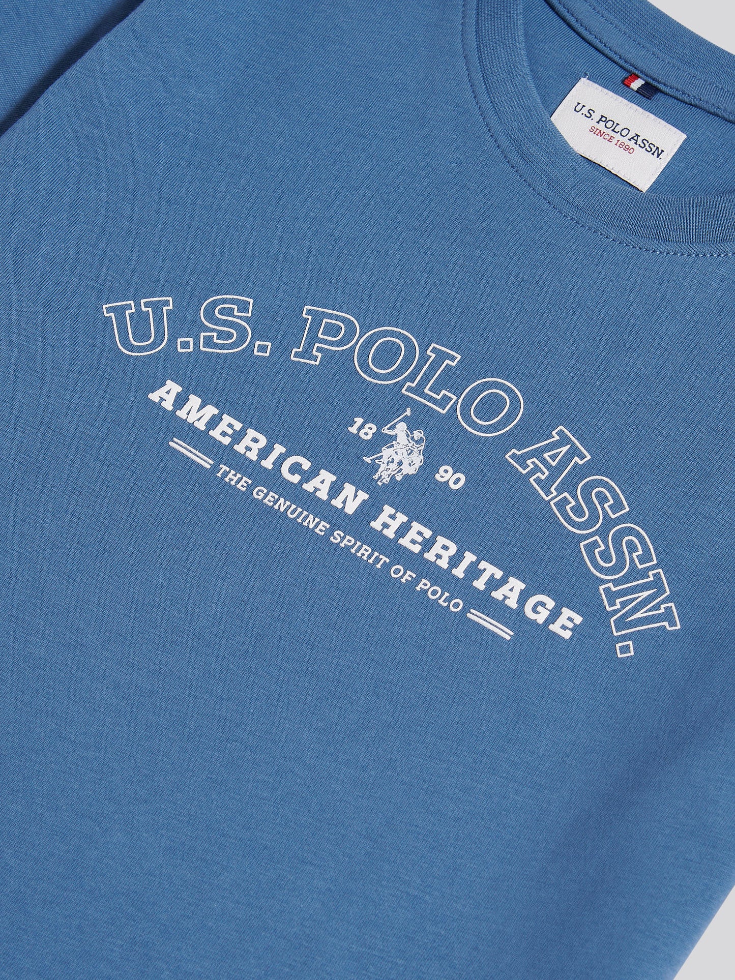 Boys Heritage Graphic Print T-Shirt in Blue Horizon