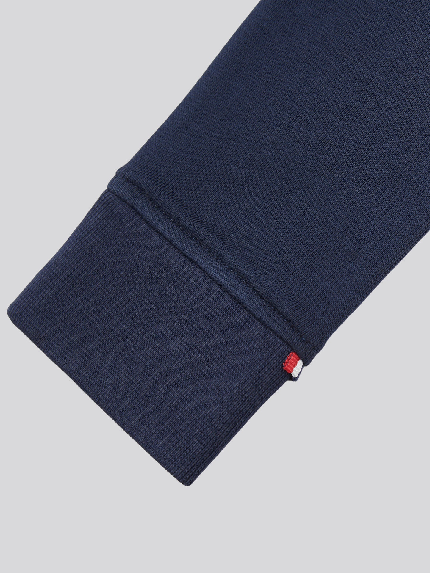 Boys Player 3 Zip Hoodie in Dark Sapphire Navy / Haute Red DHM