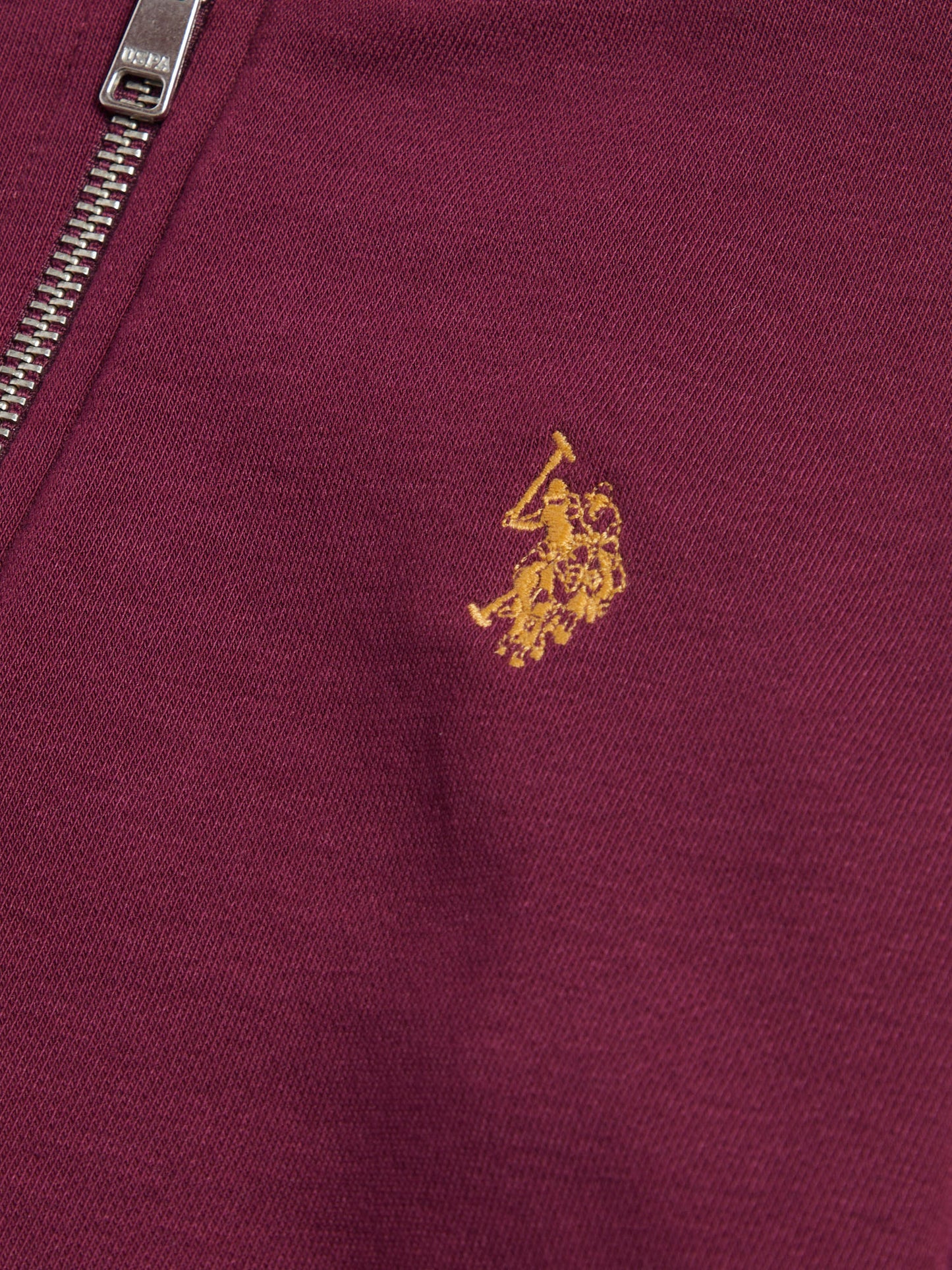 Boys Double Horsemen Zip Hoodie in Grape Wine