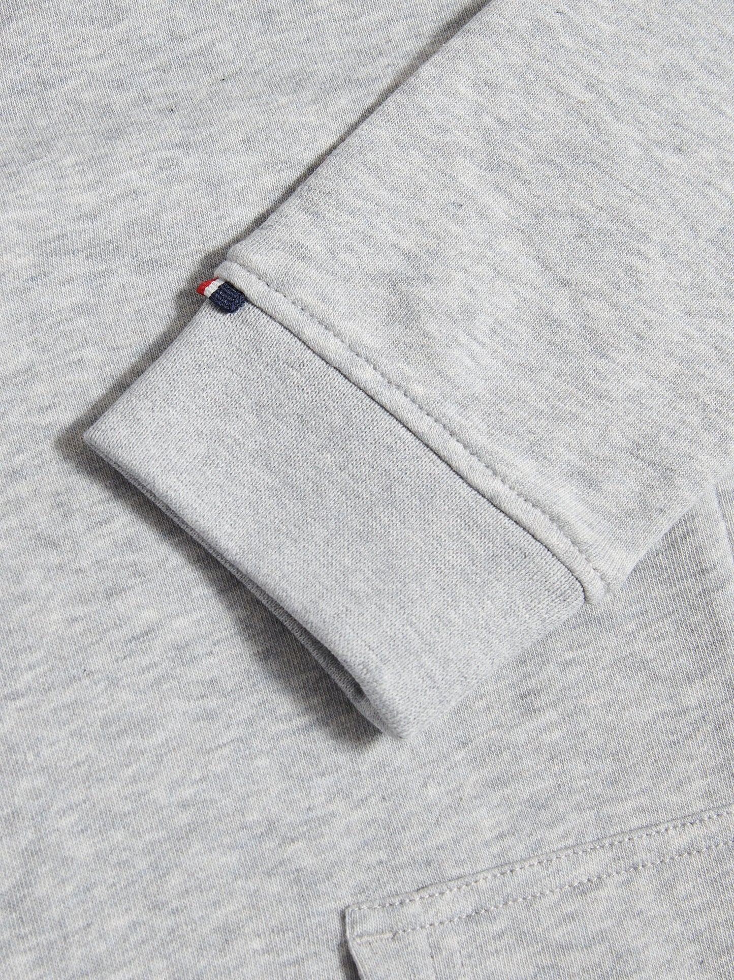 Boys Double Horsemen Zip Hoodie in Mid Grey Marl