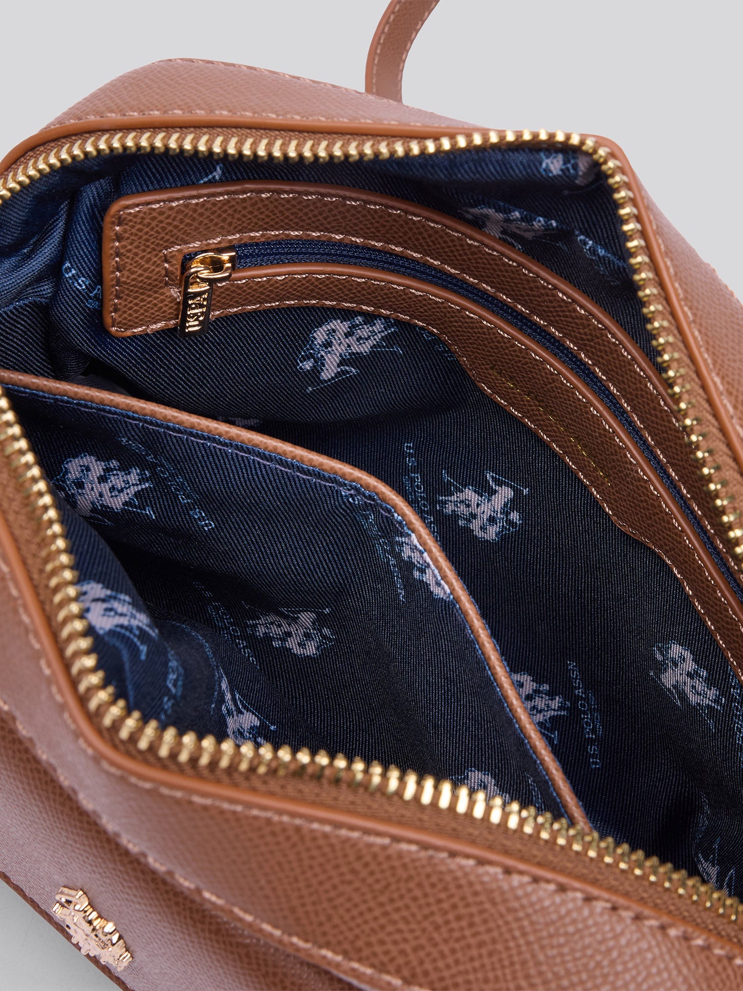 U.S. Polo Assn. Womens Jones Crossbody Pocket Bag Brown