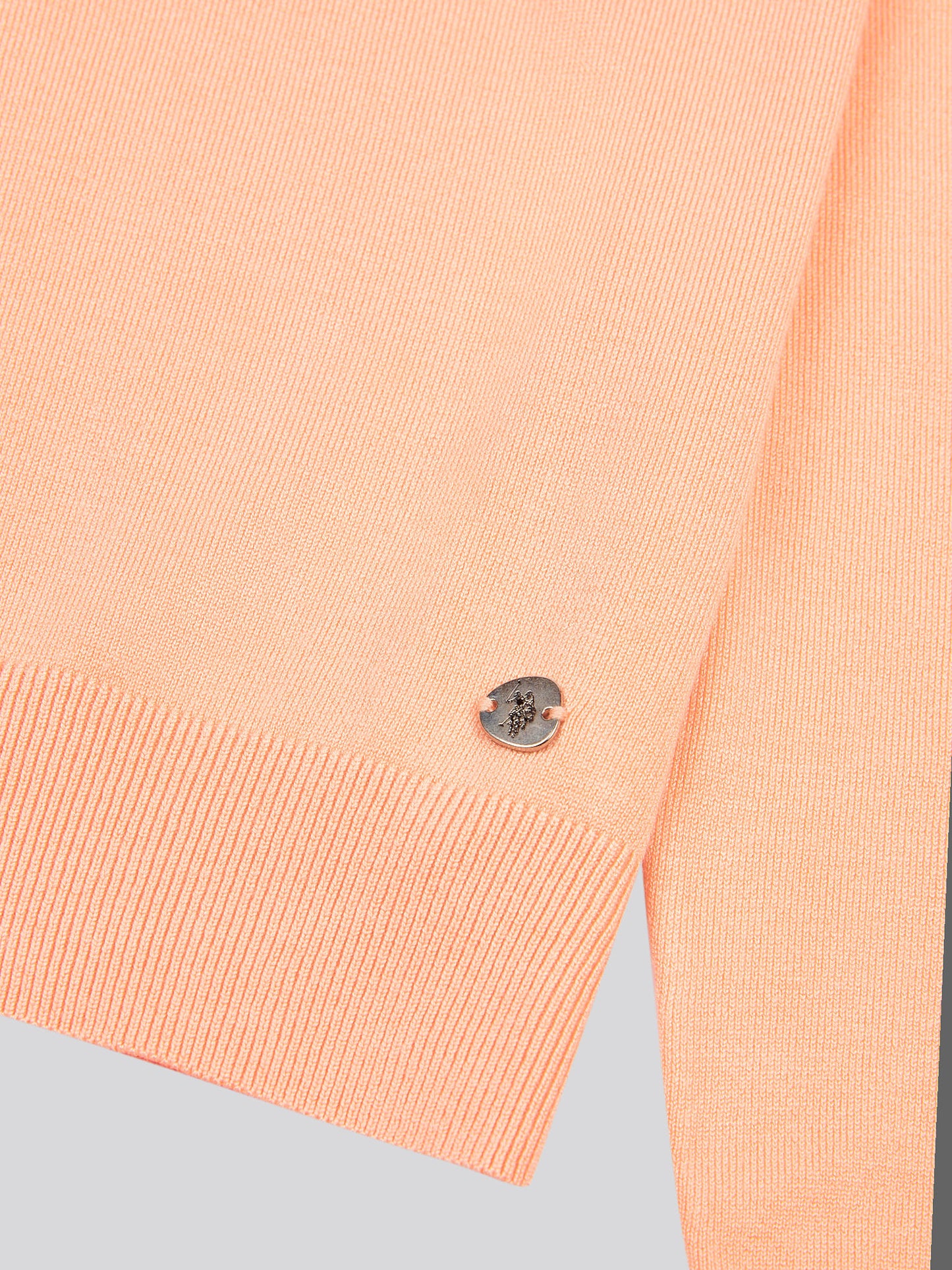 Womens Crew Neck Jumper in Peach Nectar