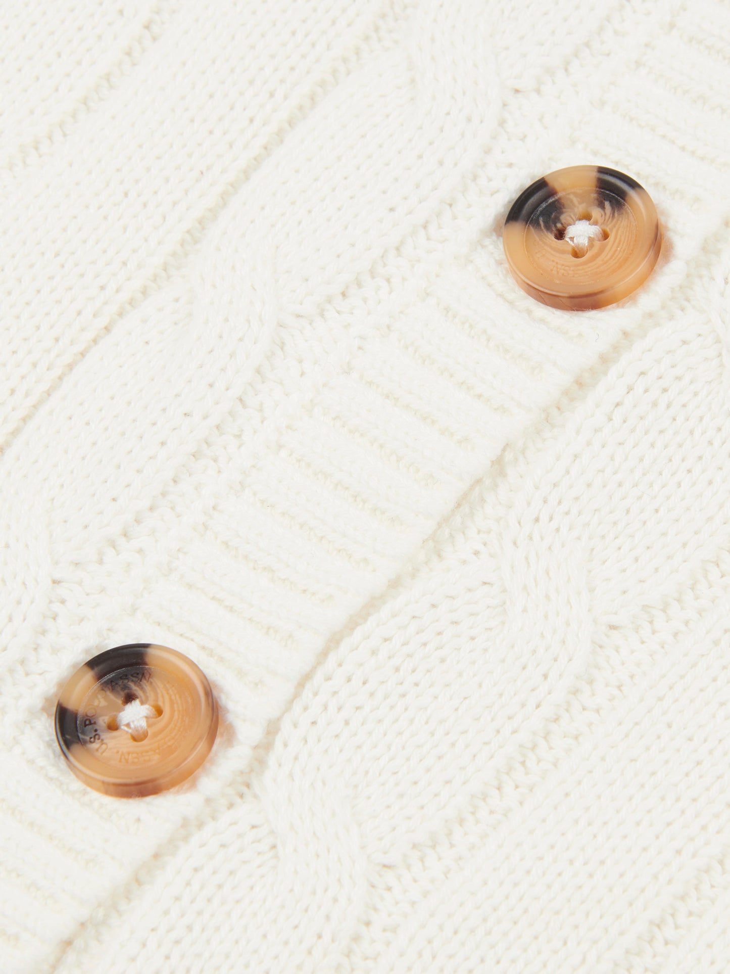 Womens Cable Knit Cardigan Marshmallow