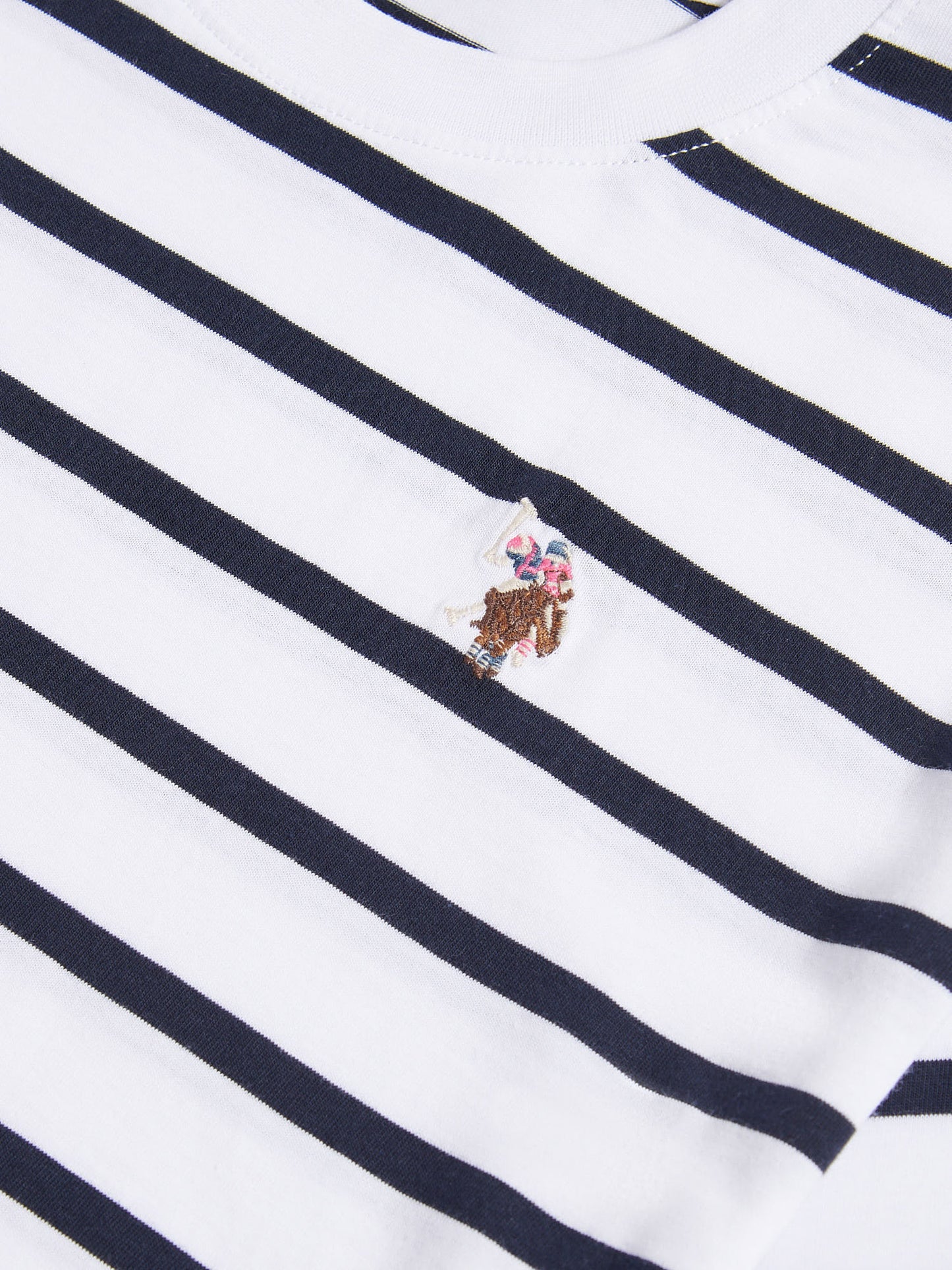 Womens Tri-Stripe Oversized T-Shirt in Navy Blue