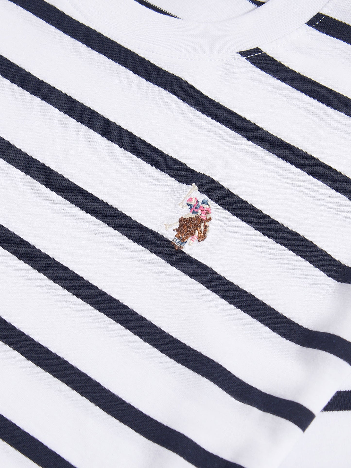 Womens Tri-Stripe Oversized T-Shirt in Navy Blue