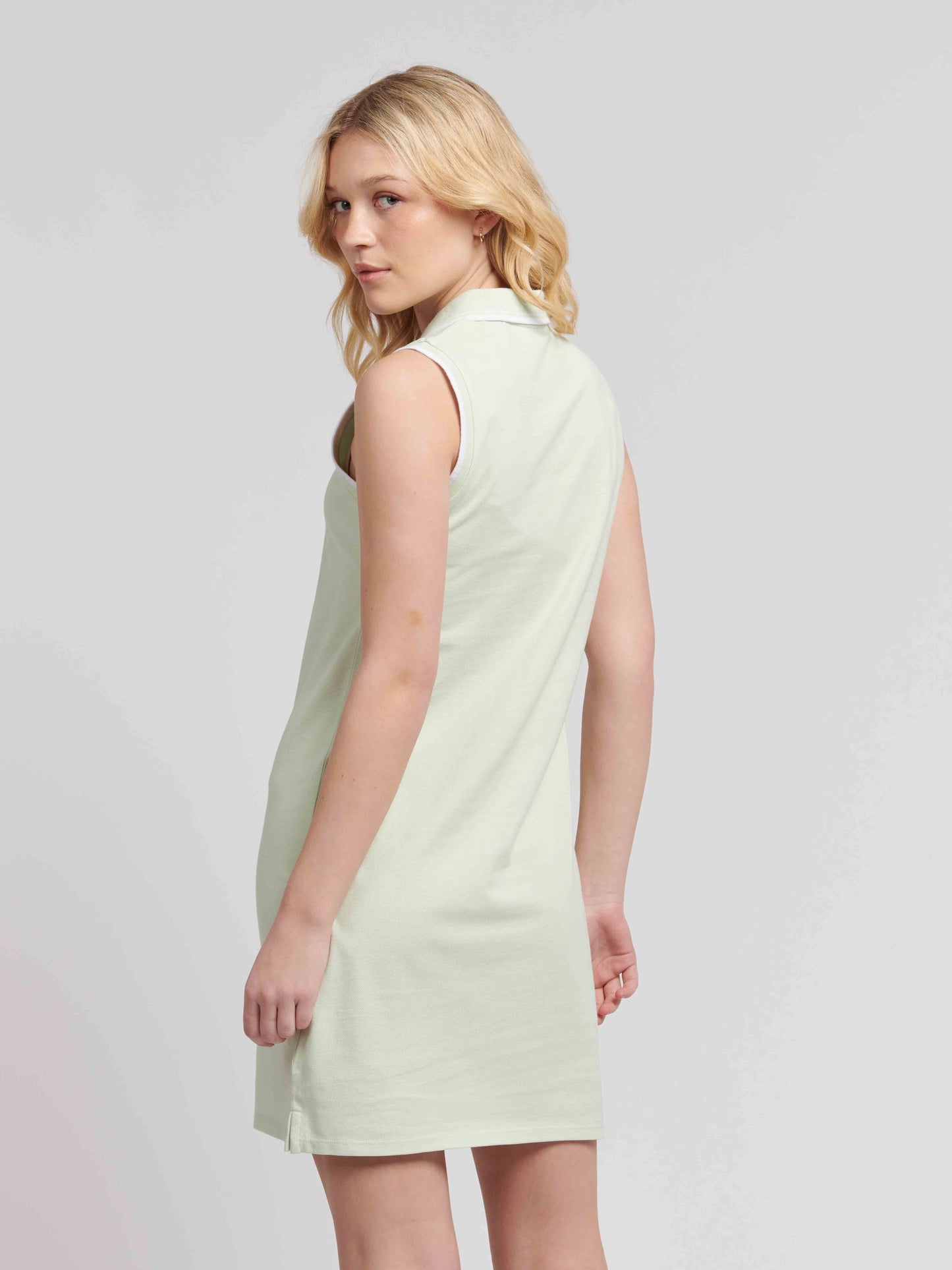 Womens Fitted Sleeveless Polo Dress in Ambrosia