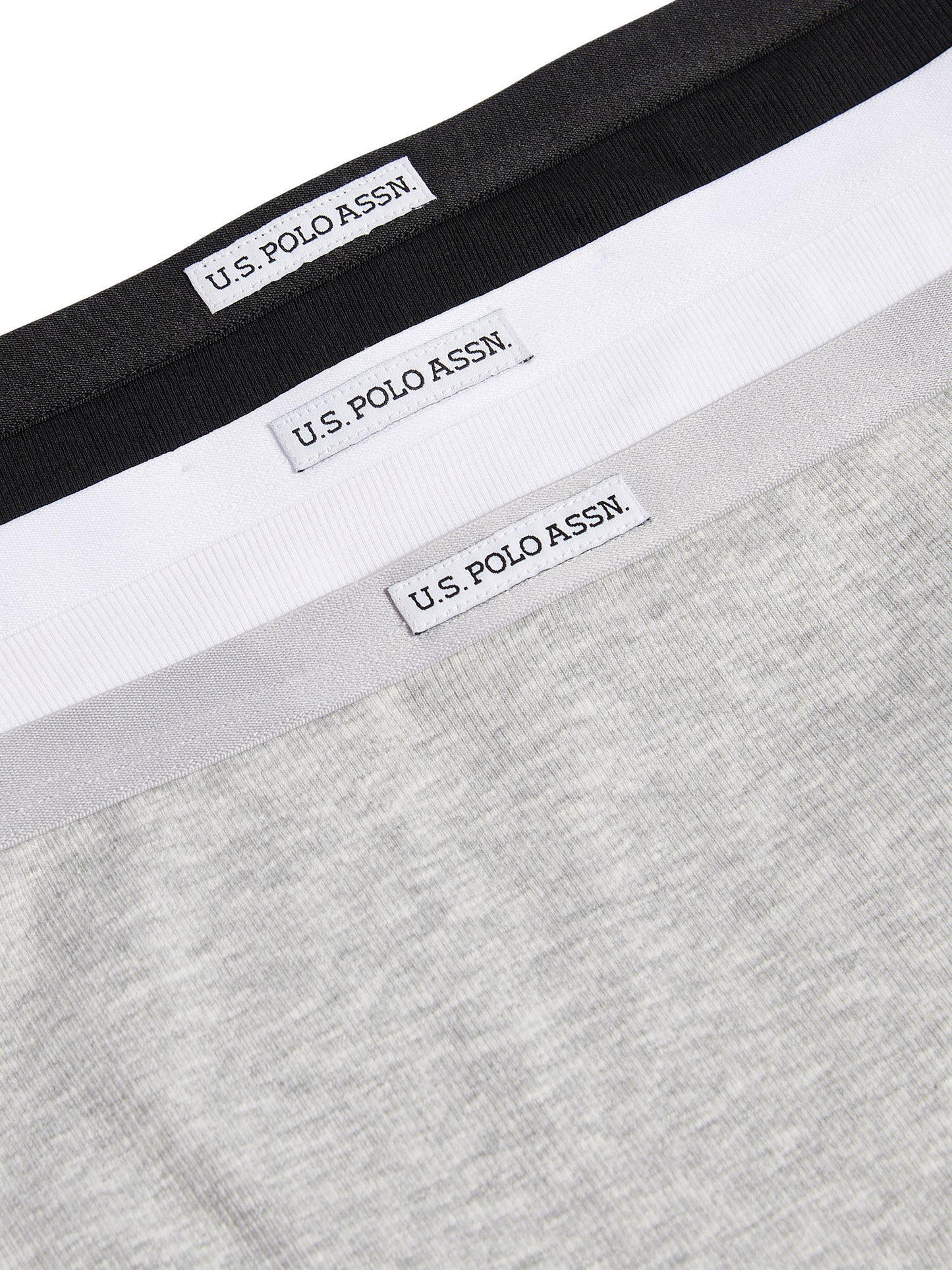 Womens 3 Pack Lace Trim Rib Shortie in Black / White / Grey