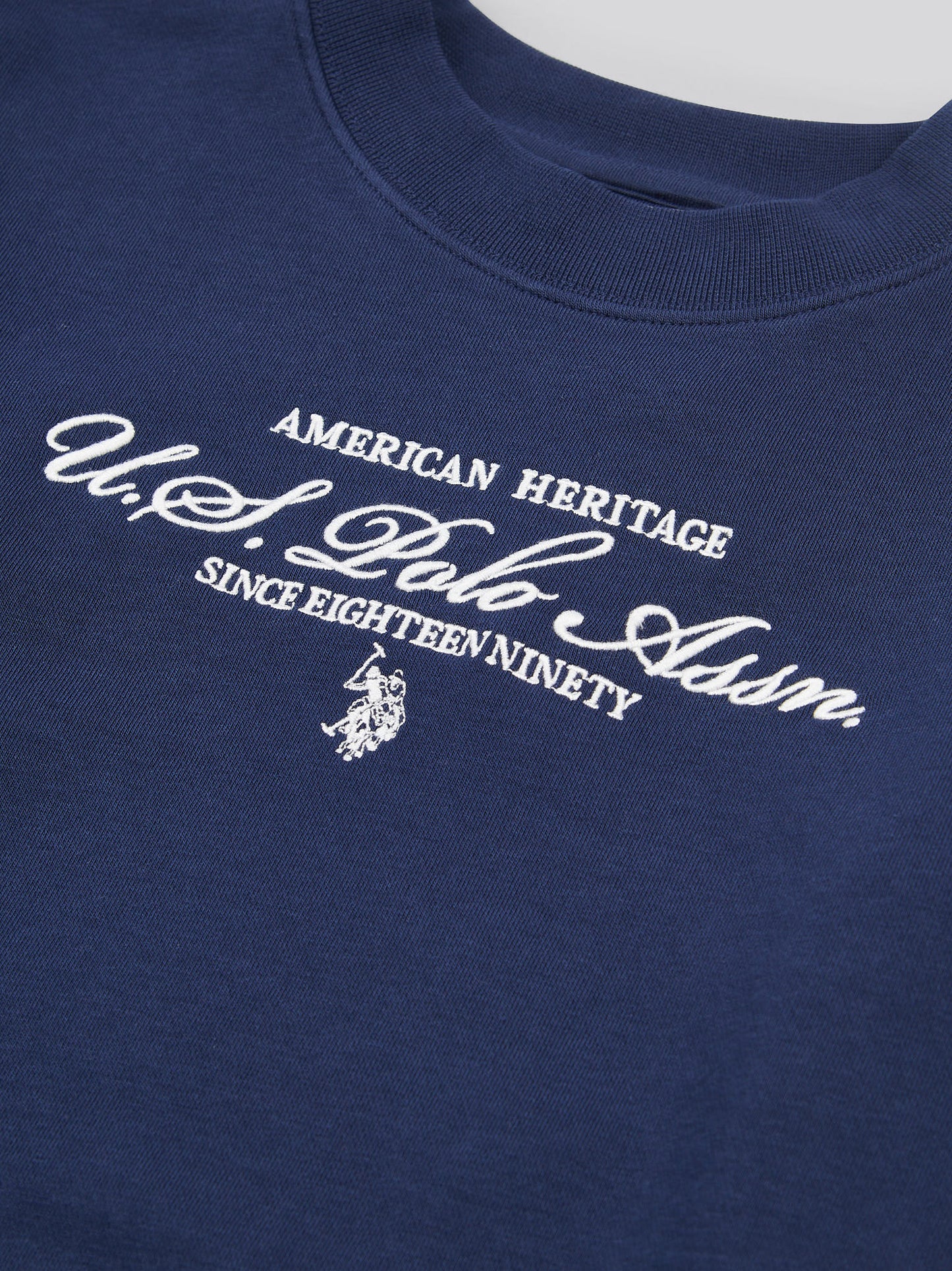 Womens Premium Graphic Crew Sweatshirt in Navy Iris