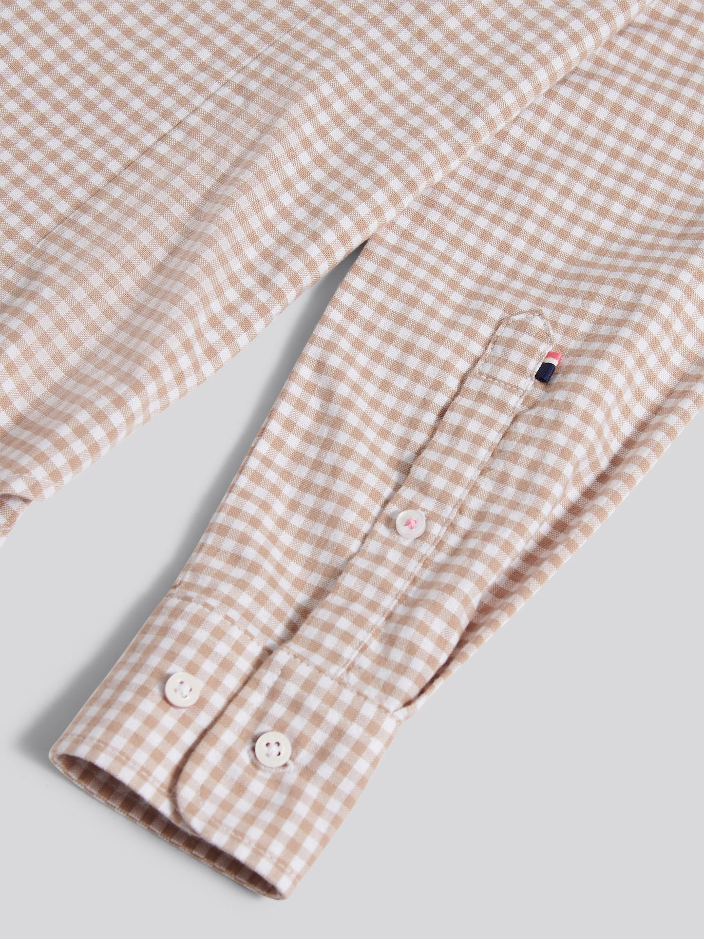 Womens Gingham Classic Fit Shirt in Natural