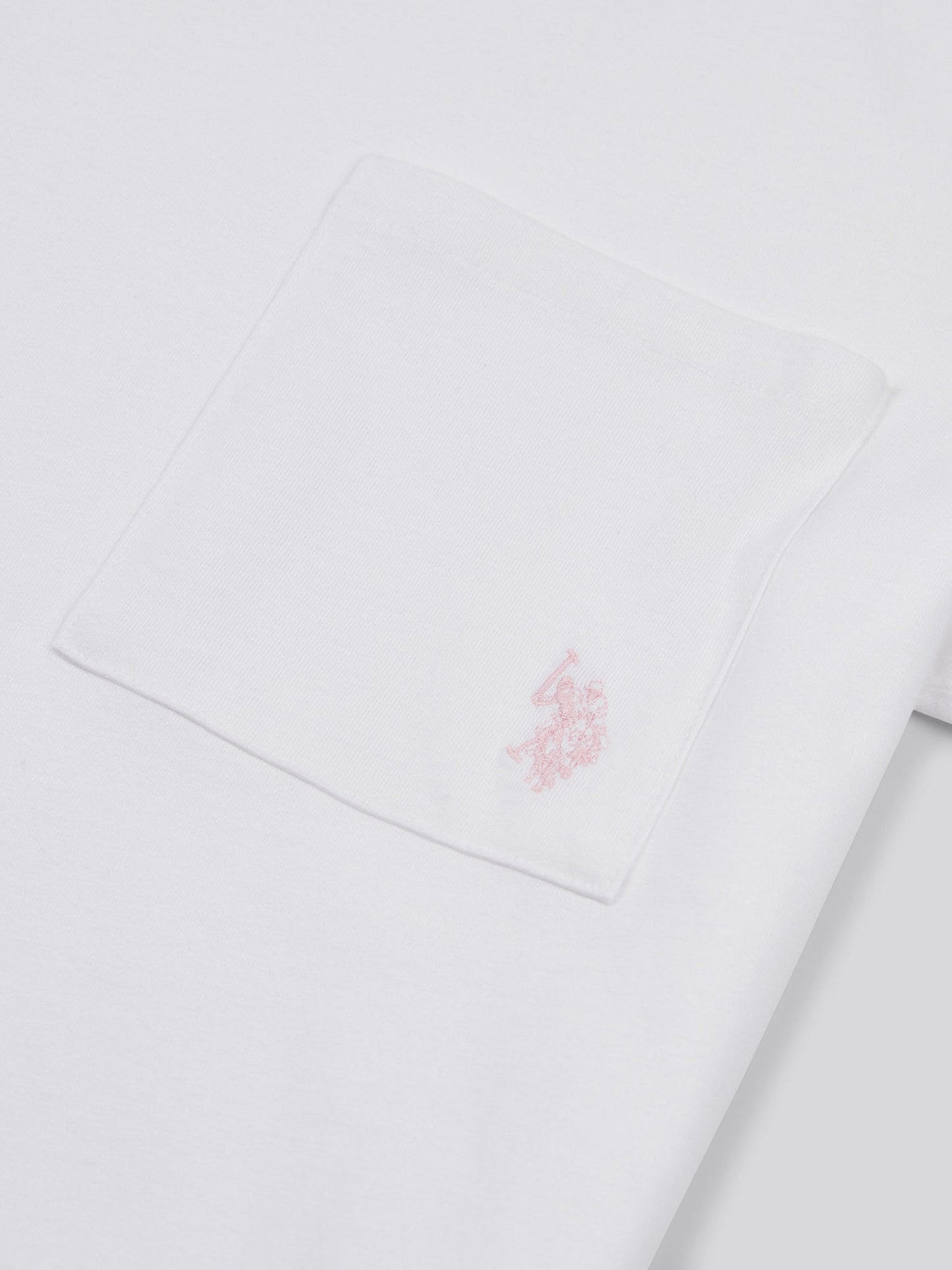 Womens Crew Neck Pocket T-Shirt in Bright White