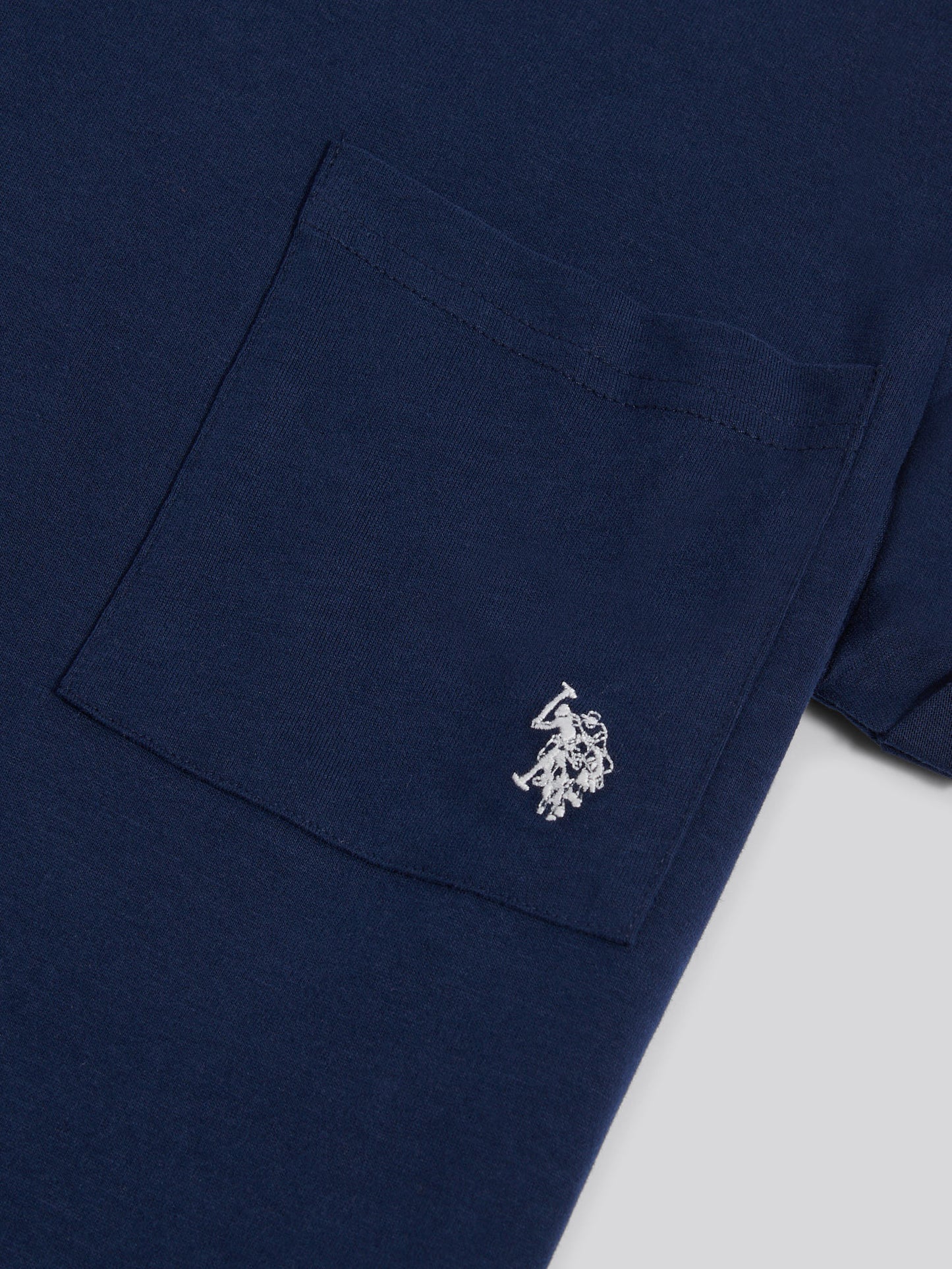 Womens Crew Neck Pocket T-Shirt in Navy Iris