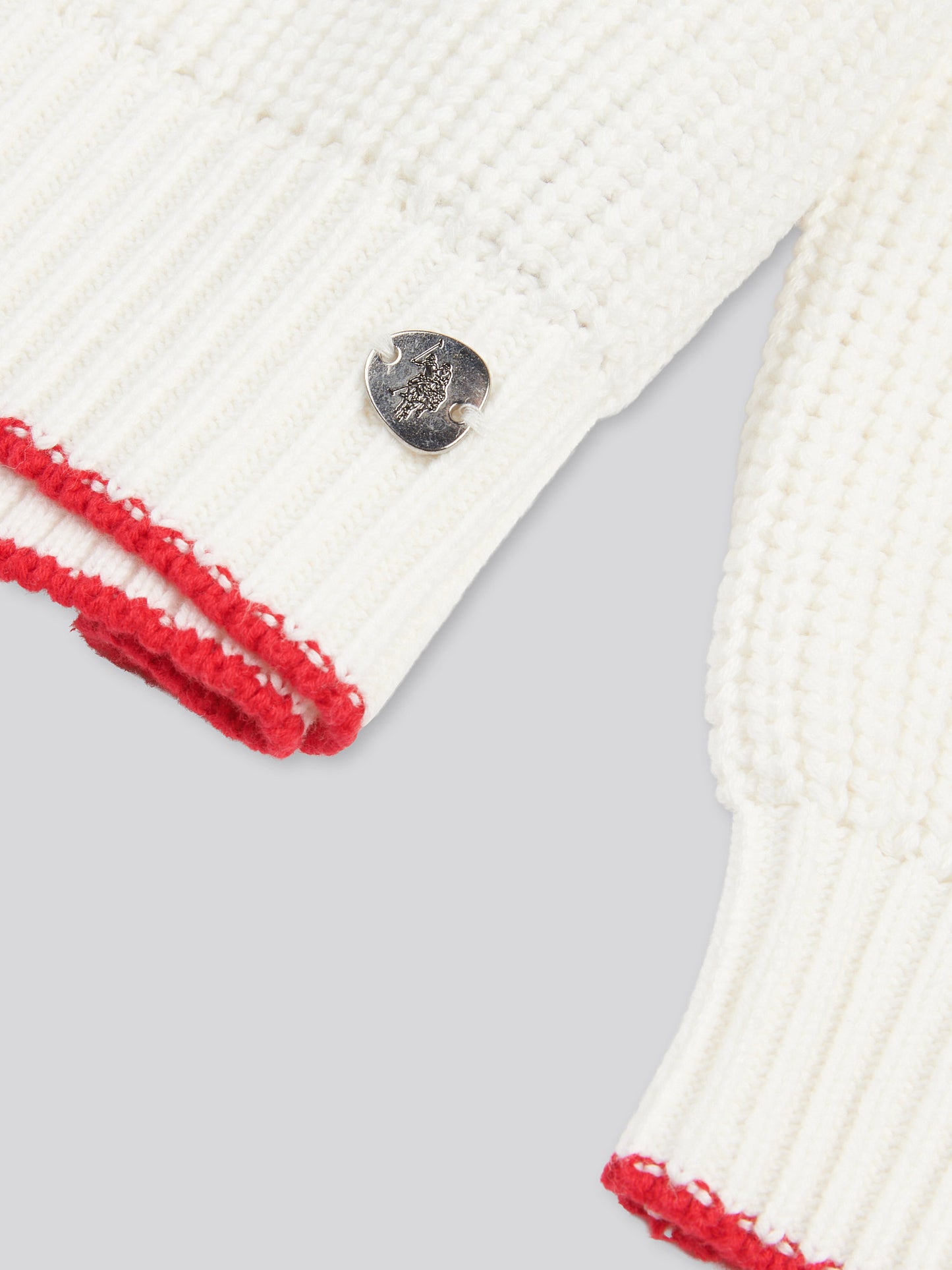 Womens Braid Cable Cricket Jumper in Marshmallow