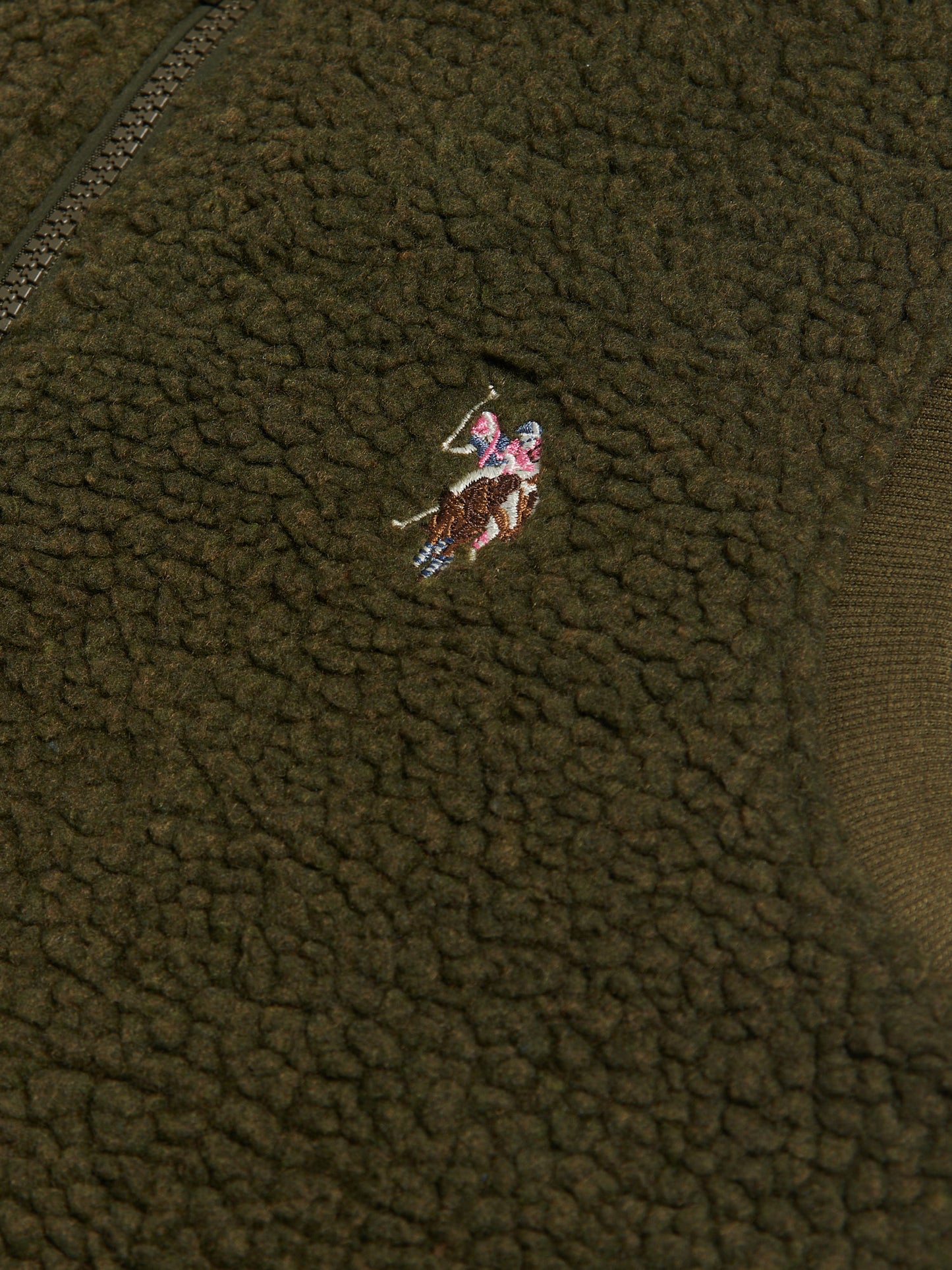 Womens Double Horsemen Borg Gilet in Kalamata Green