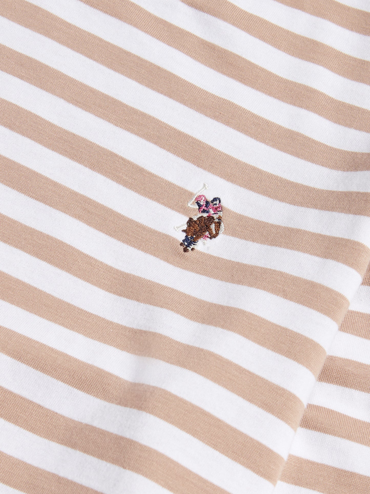 Womens Stripe Long Sleeve T-Shirt in Natural