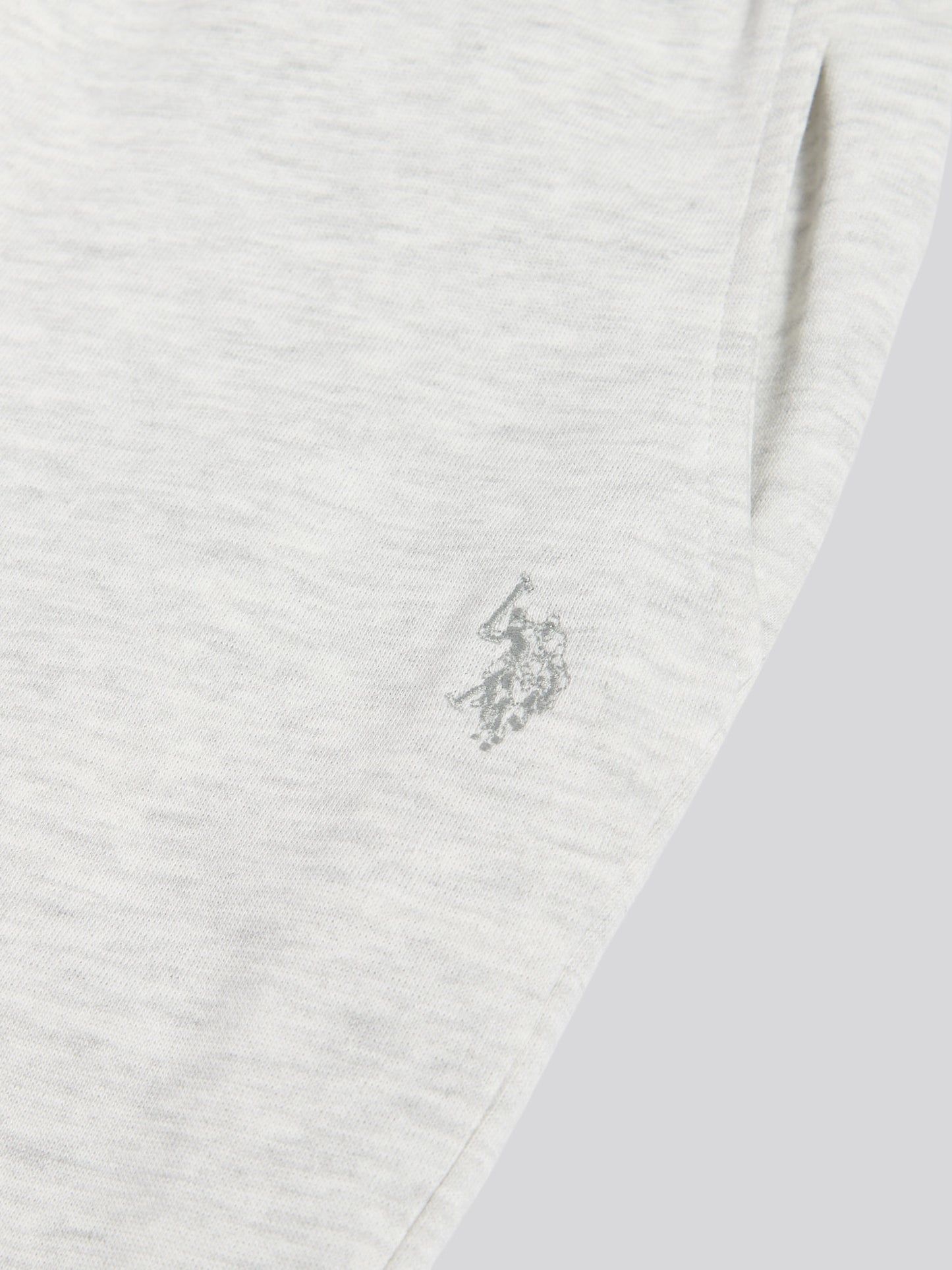 Womens Tonal Double Horsemen Roll Cuff Jogger in Light Grey Marl WUP