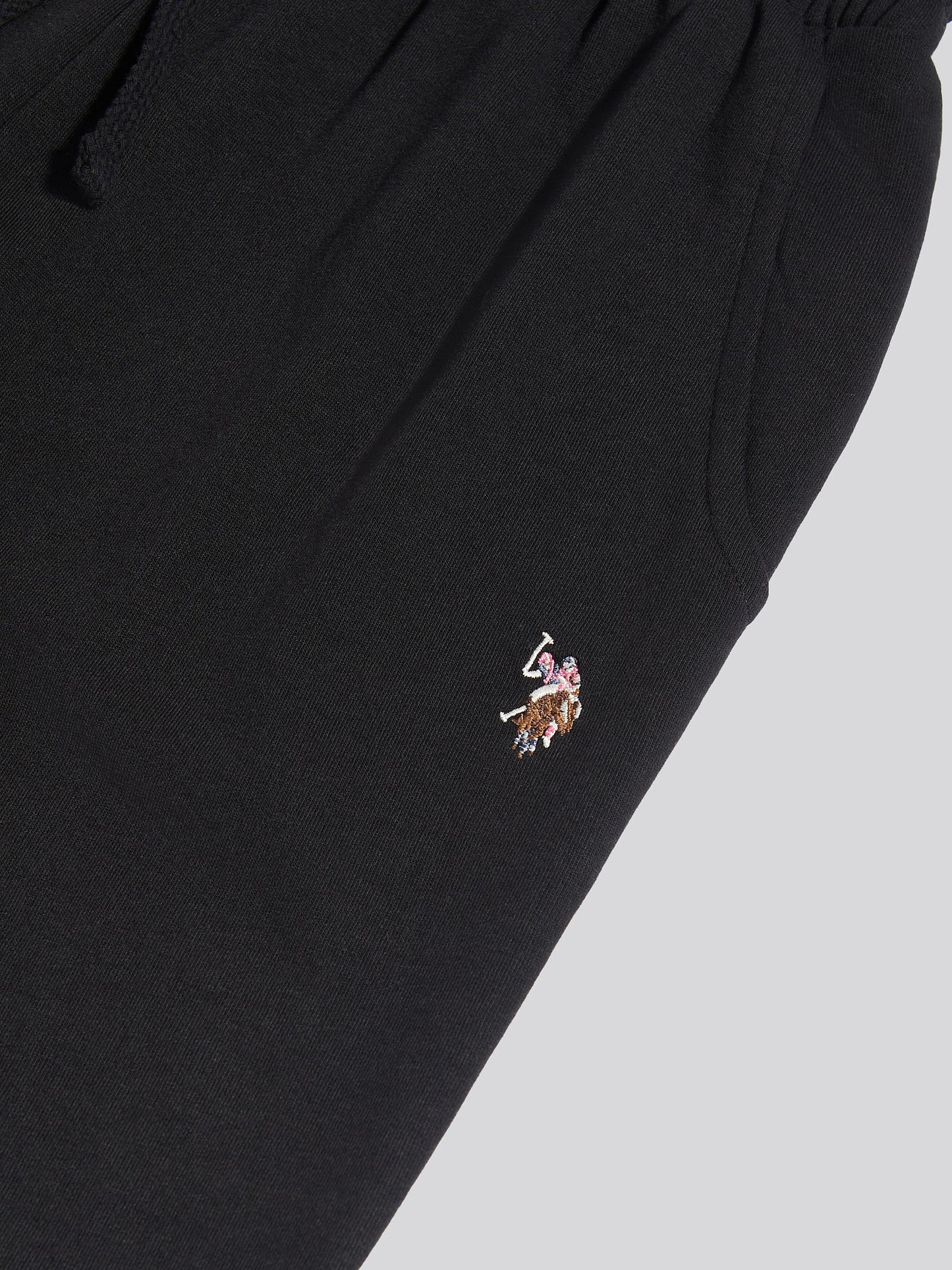 Womens Tonal Double Horsemen Wide Leg Jogger in Black