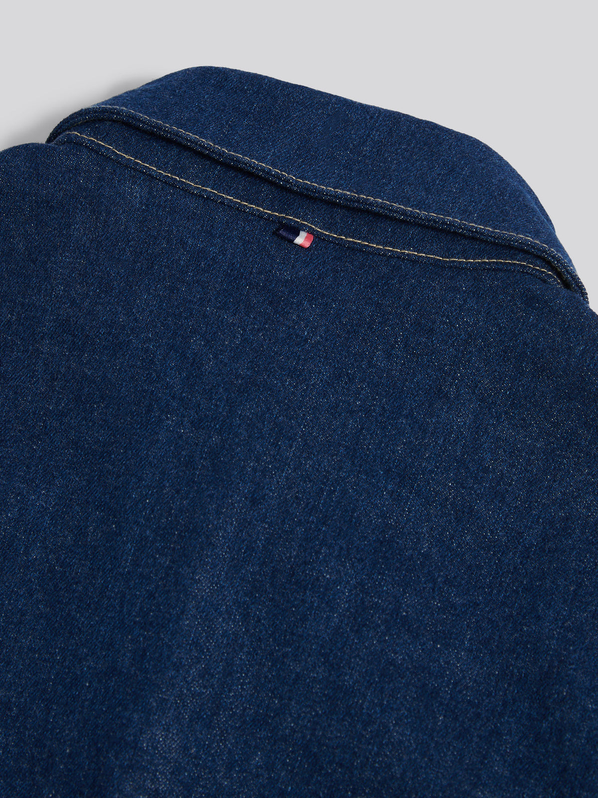 Womens Denim Midi Shirt Dress Mid Wash