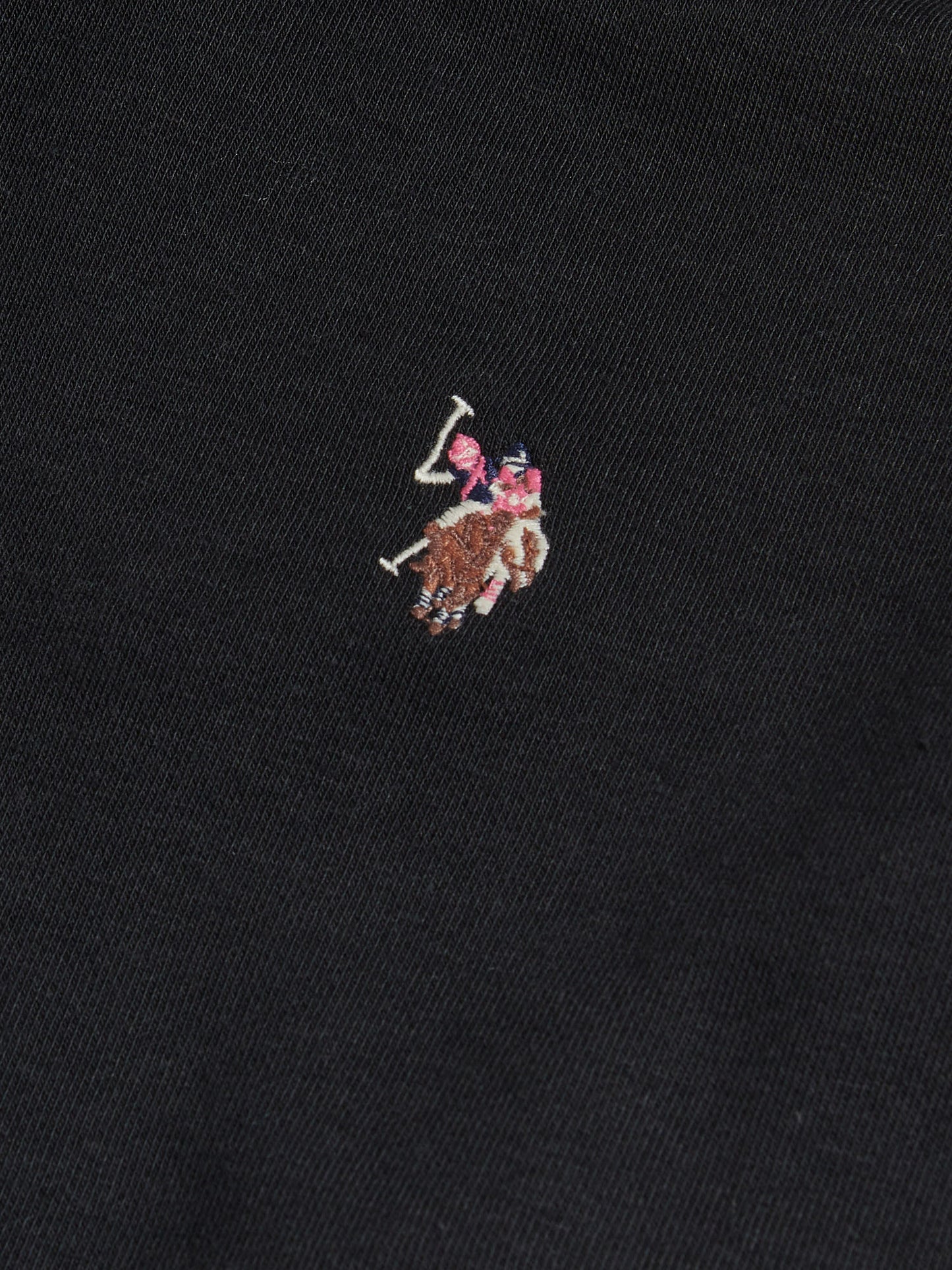 Womens Double Horsemen Logo Hoodie Black