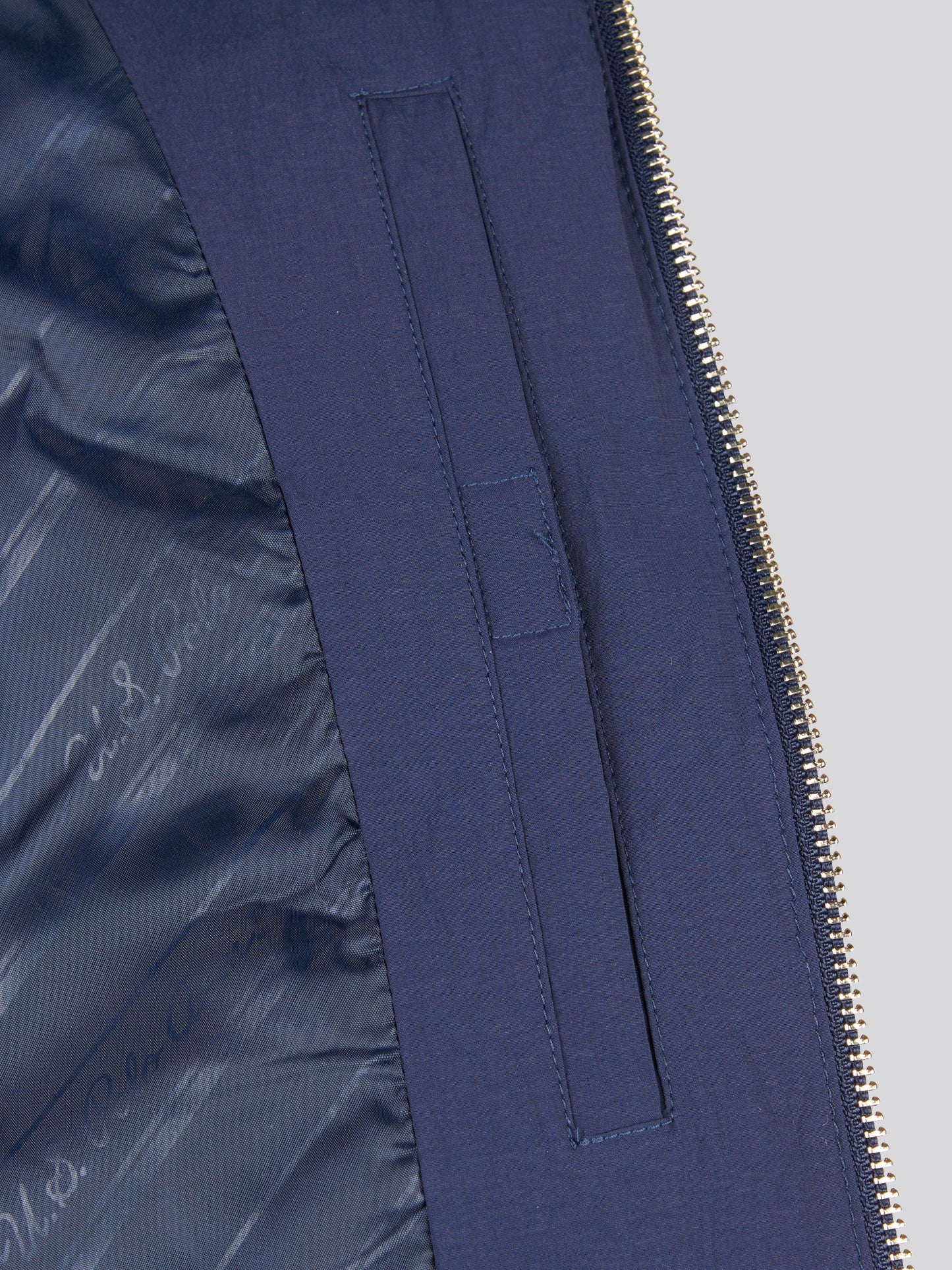 Womens Short Puffer Jacket Navy Iris