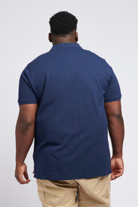 Mens Big & Tall Core Pique Polo Shirt in Navy Blue