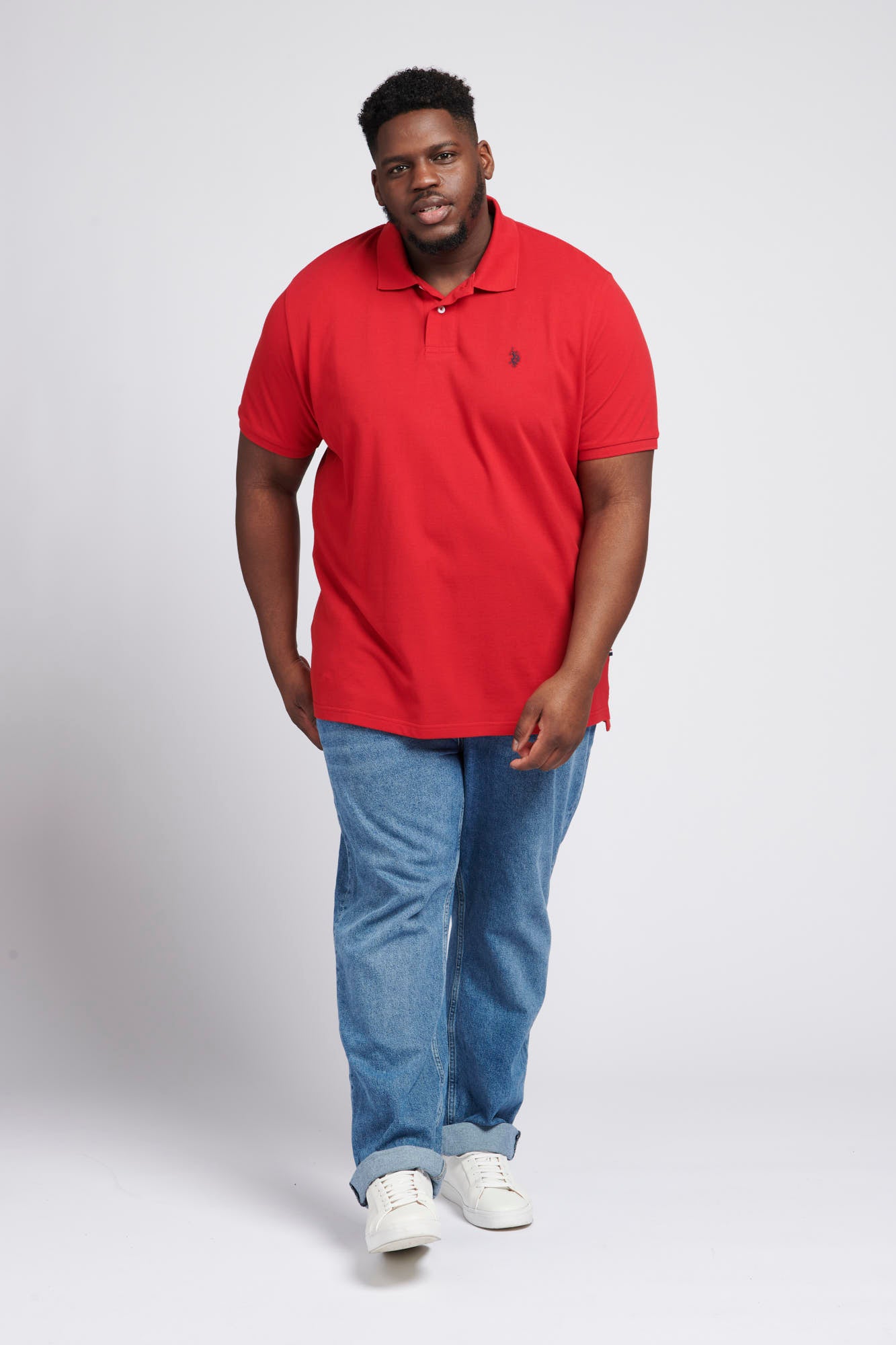 Mens Big & Tall Core Pique Polo Shirt in Haute Red