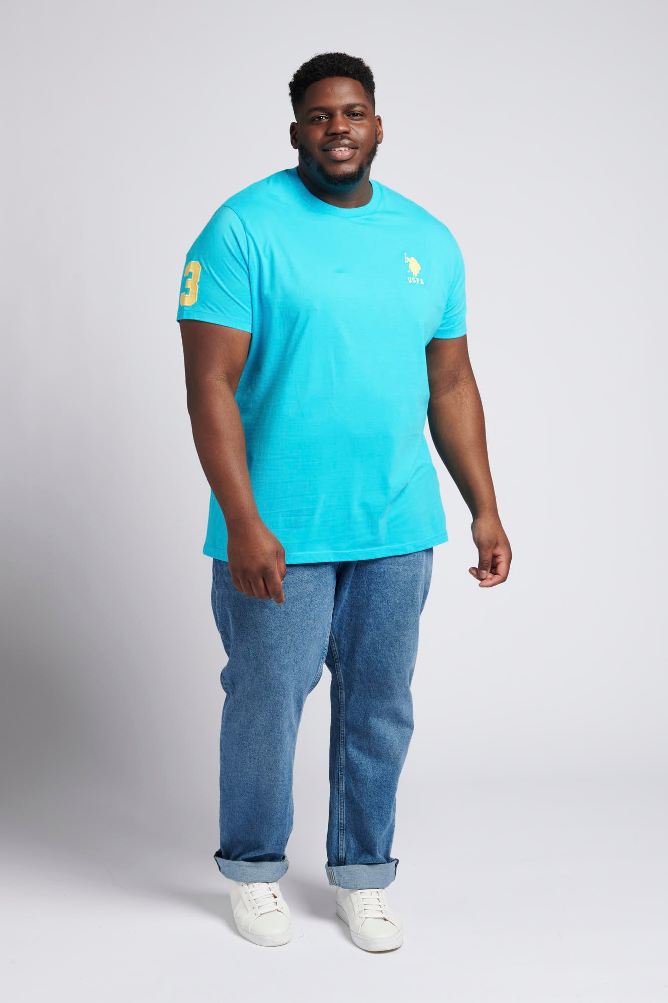 Mens Big & Tall Player 3 T-Shirt in Blue Atoll