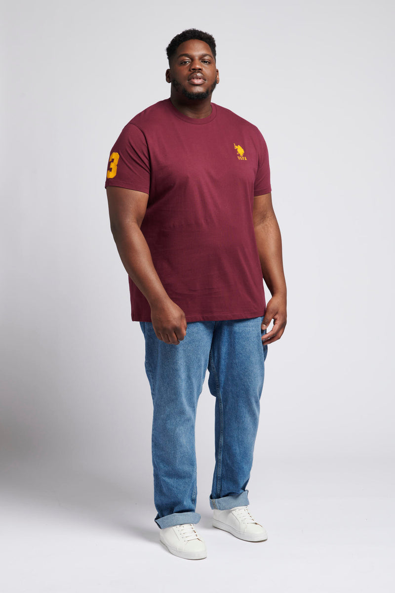 Mens Big & Tall Player 3 T-Shirt in Windsor Wine