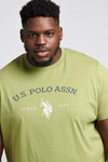 Mens Big & Tall USPA Graphic T-Shirt in Mosstone