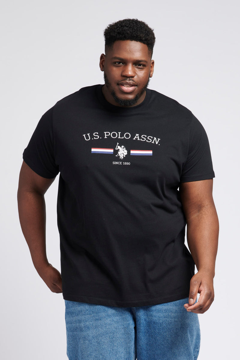 Mens Big & Tall Rider Graphic T-Shirt in Black