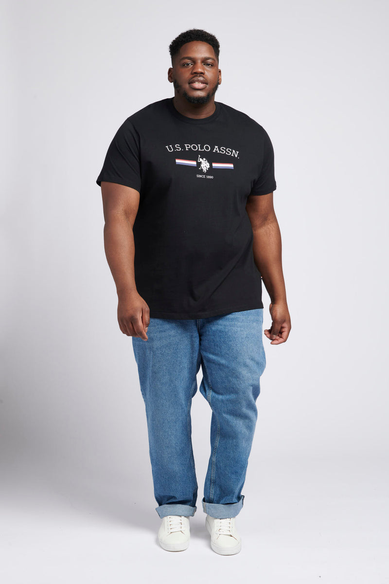 Mens Big & Tall Rider Graphic T-Shirt in Black