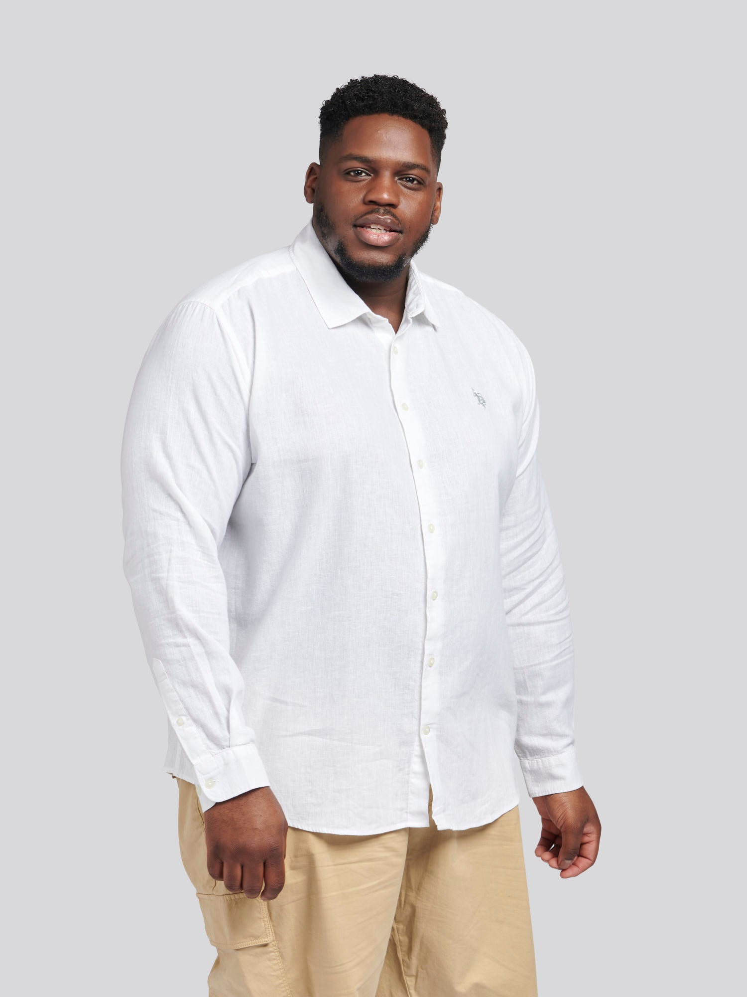mens long sleeve shirt white
