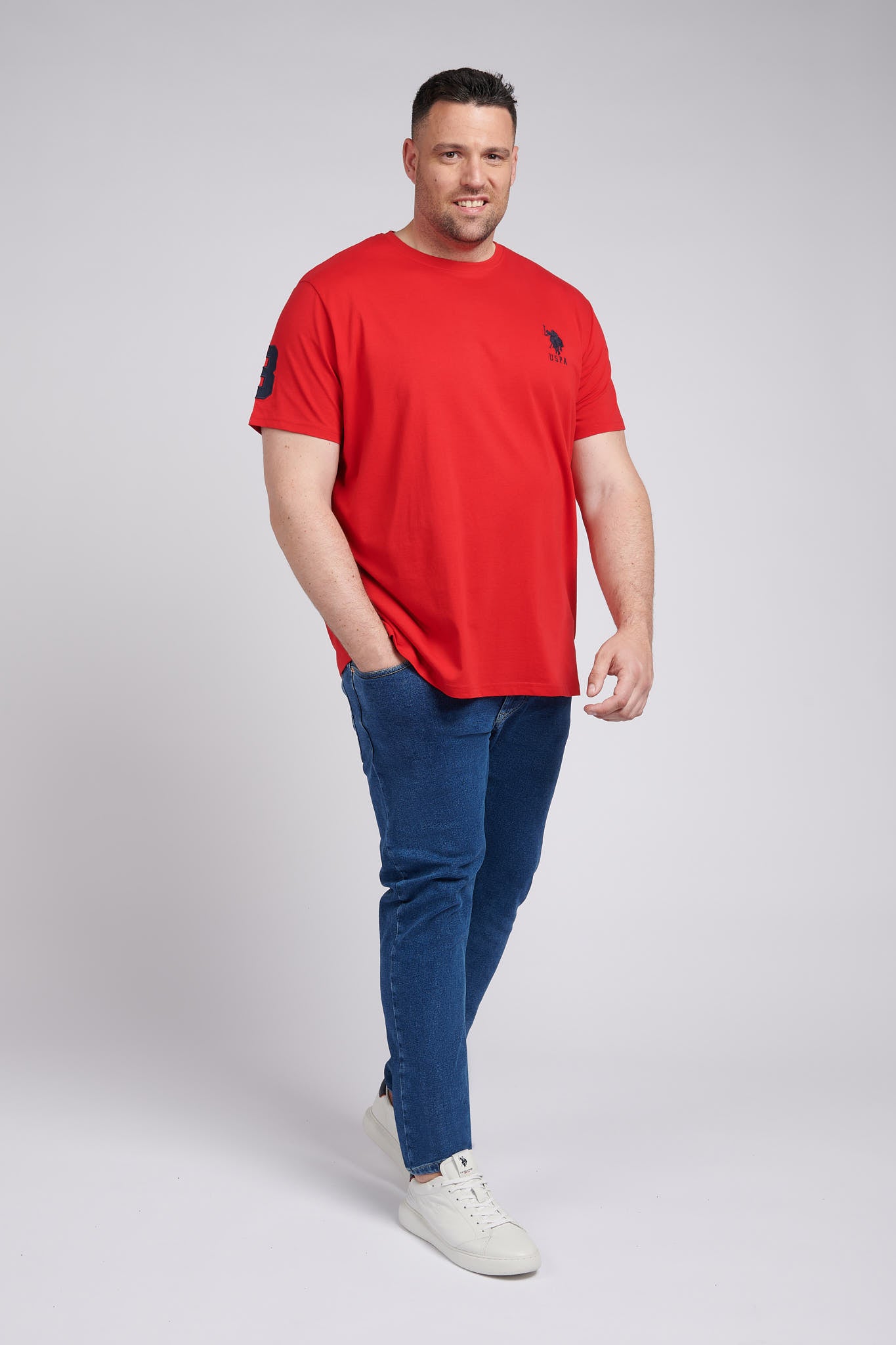 Mens Big & Tall Player 3 T-Shirt in Haute Red