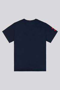 Mens Big & Tall Player 3 T-Shirt in Dark Sapphire Navy / Haute Red DHM