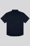 Mens Big & Tall Short Sleeve Oxford Shirt in Dark Sapphire Navy