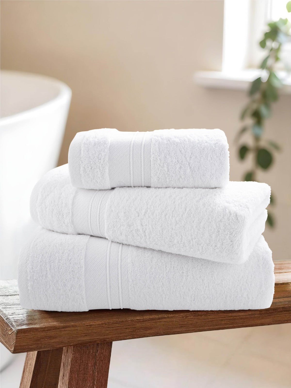 Super Soft Pure Cotton Towel in Bright White