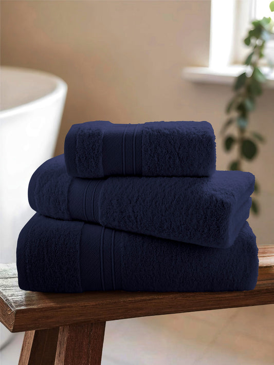 Super Soft Pure Cotton Towel in Navy Iris