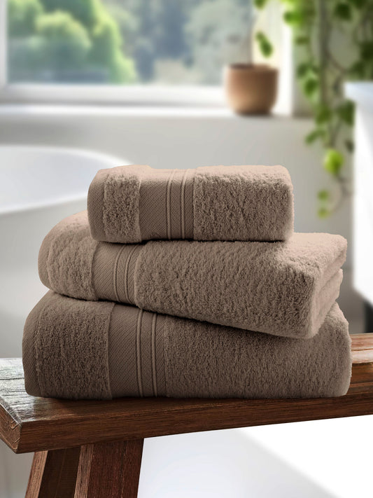 Super Soft Pure Cotton Towel in Taupe Grey